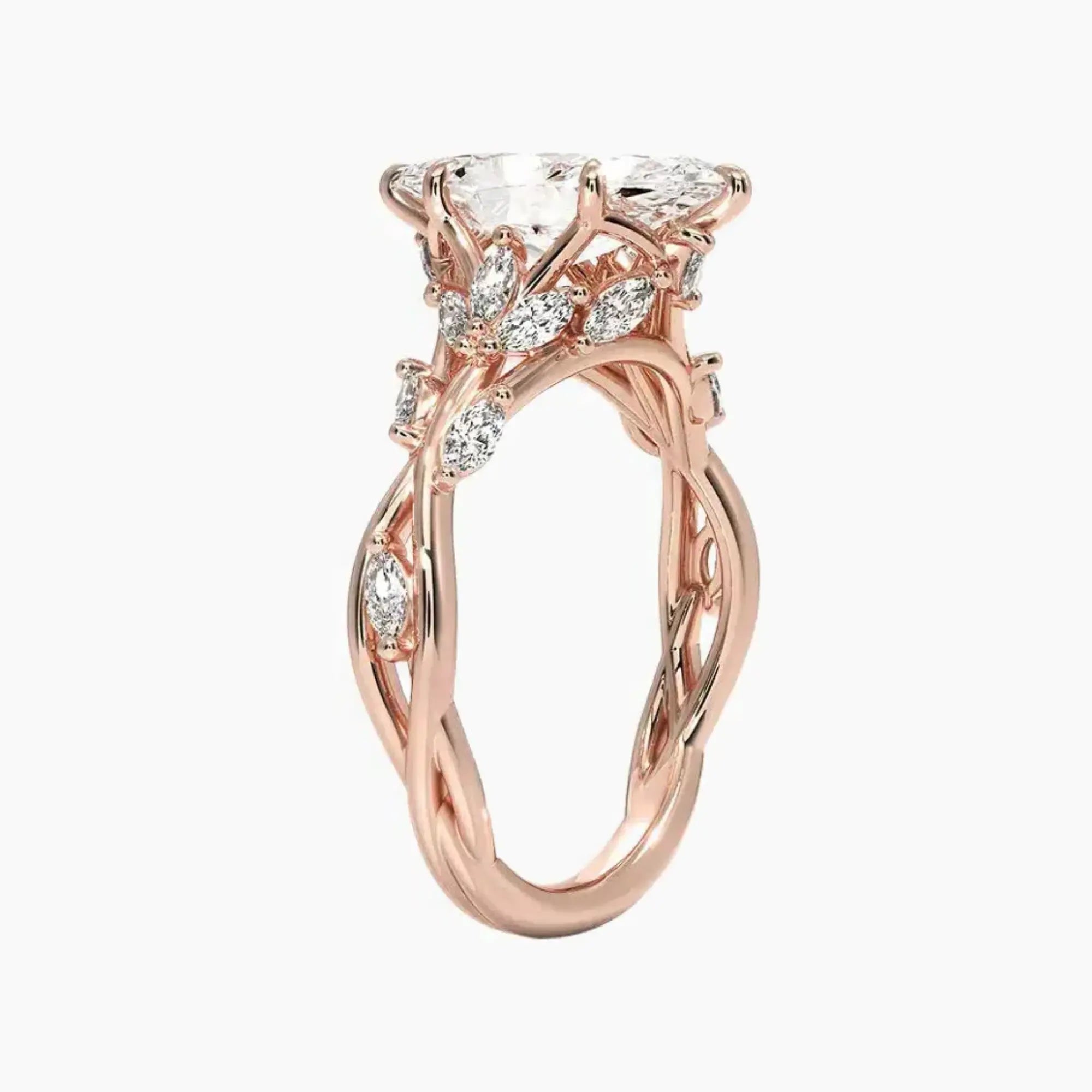 Florence 3.5 Carat Marquise Cut Solitaire Lab Grown Diamond Ring in Platinum - View 10