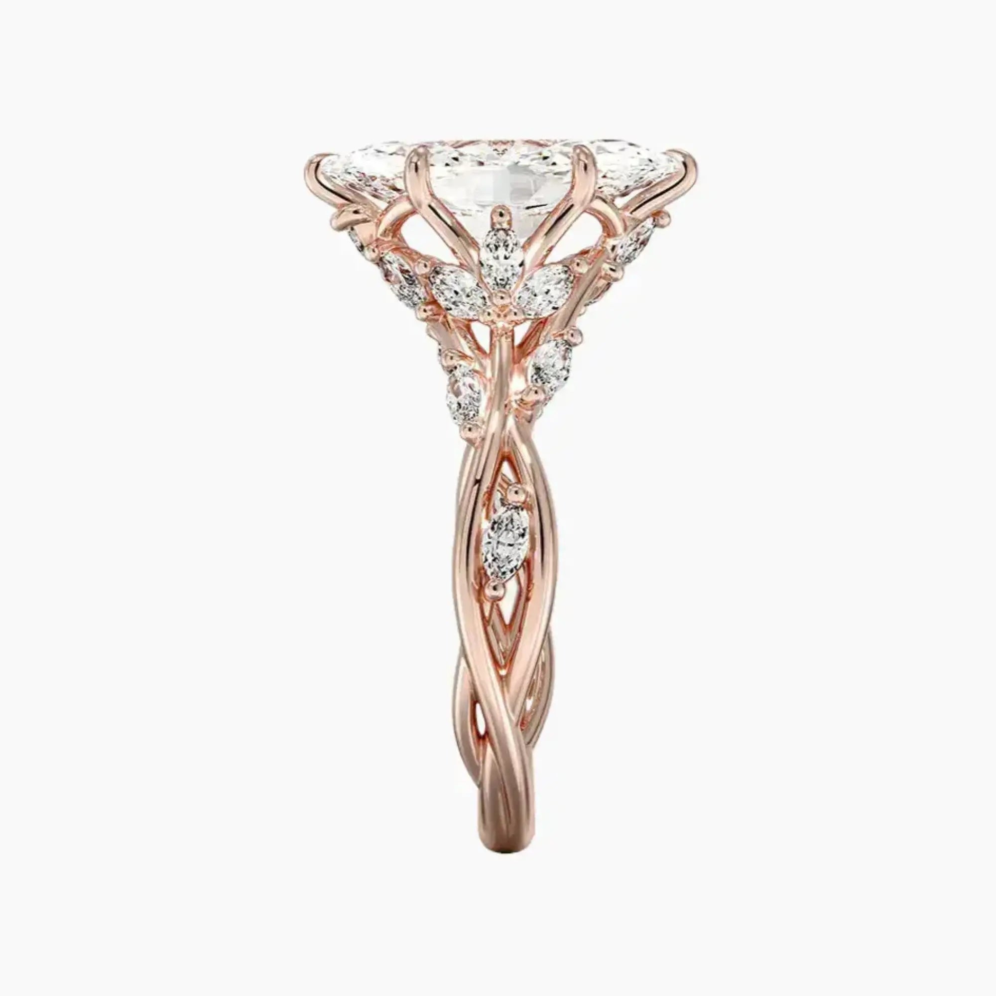 Florence 2.5 Carat Marquise Cut Solitaire Lab Grown Diamond Ring in Platinum - View 11