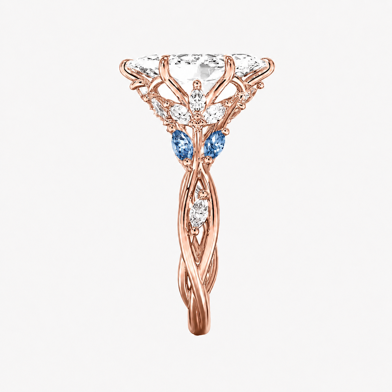 Florence 2 Carat Marquise Cut Solitaire Lab Grown Diamond Ring in Silver - View 19