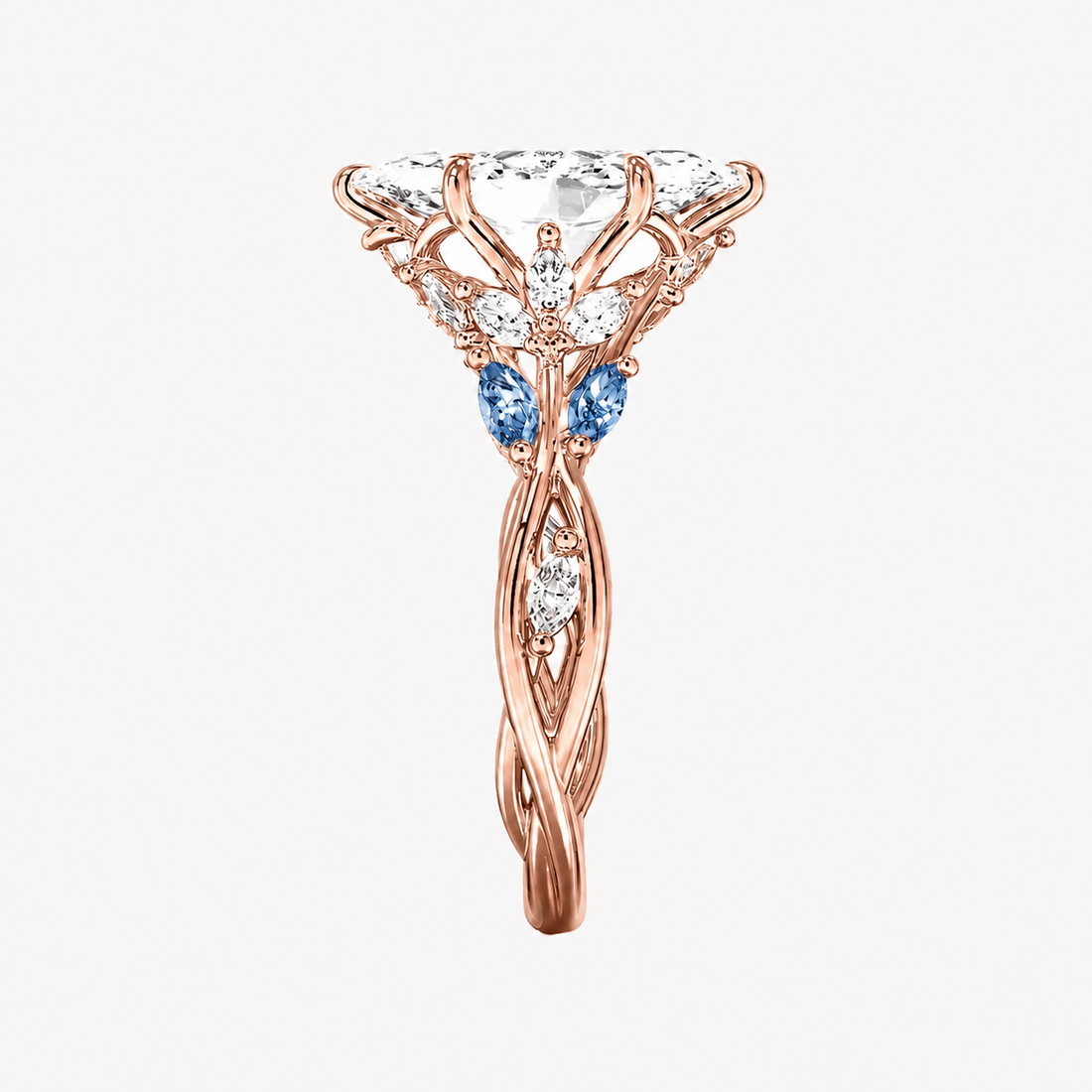 Florence 2 Carat Marquise Cut Solitaire Lab Grown Diamond Ring in Silver - View 19