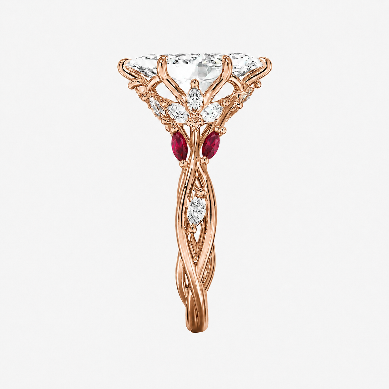 Florence 1 Carat Marquise Cut Solitaire Lab Grown Diamond Ring in Silver - View 16