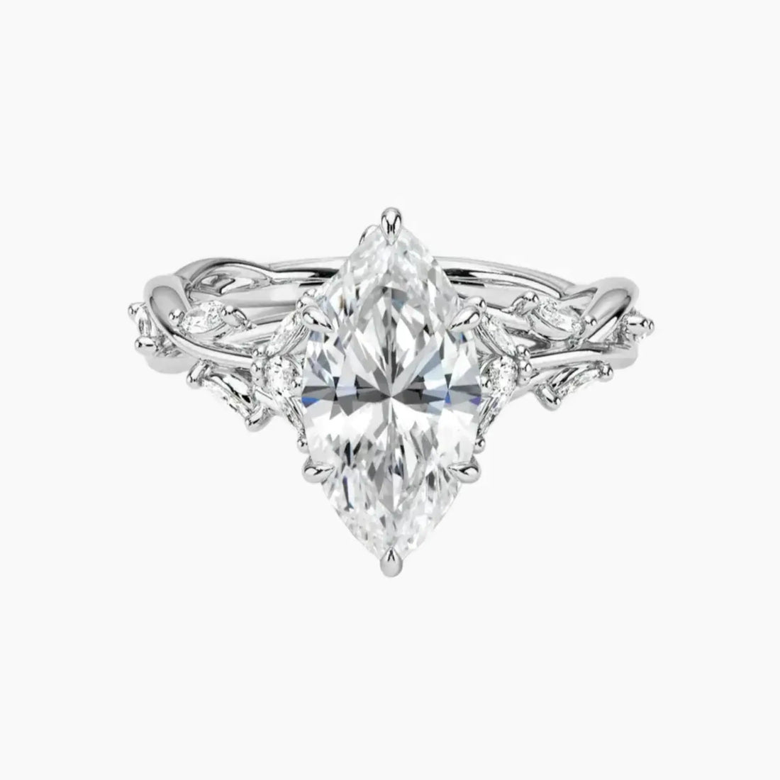 Florence 3 Carat Marquise Cut Solitaire Lab Grown Diamond Ring in Platinum