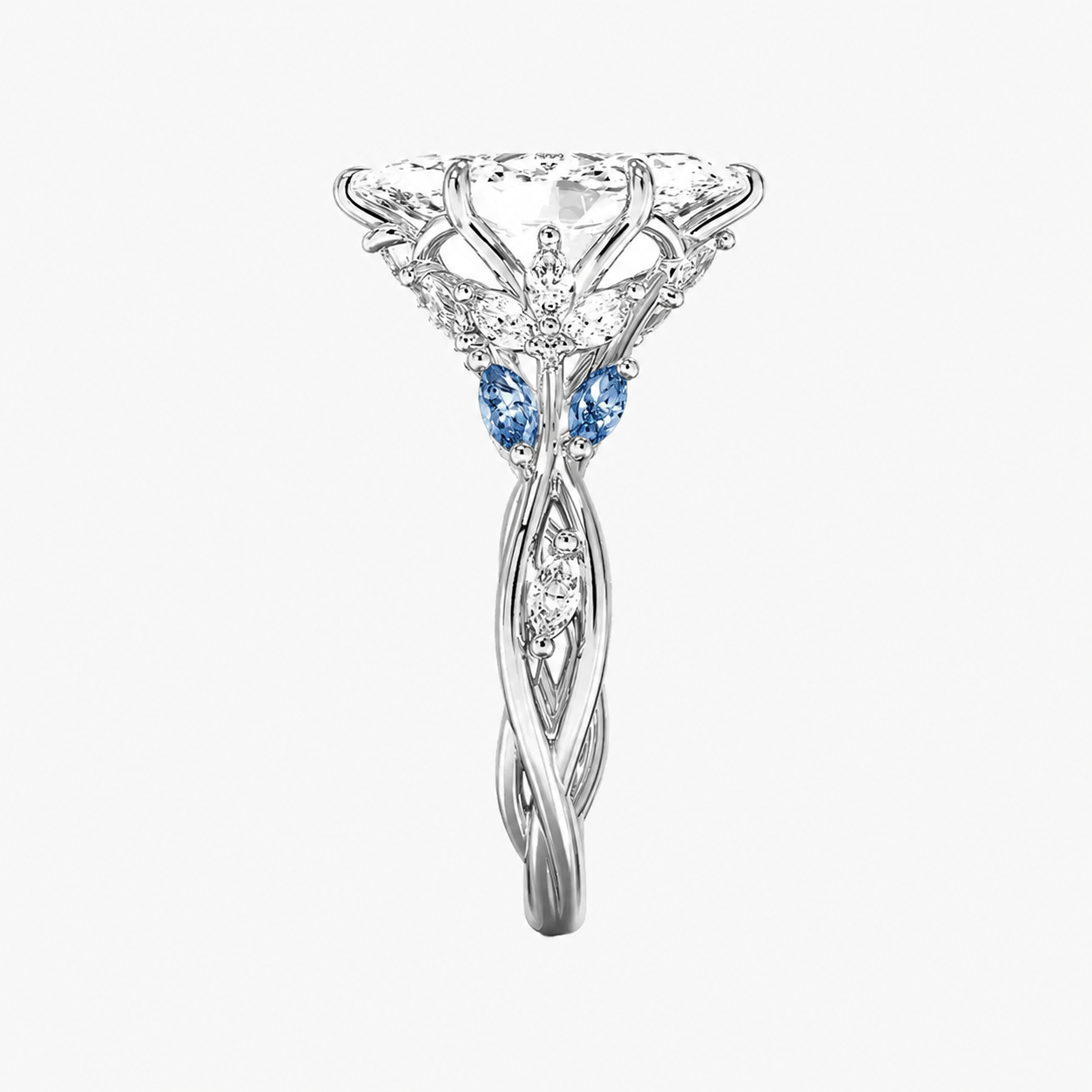 Florence 2.5 Carat Marquise Cut Solitaire Lab Grown Diamond Ring in 14K White Gold - View 8