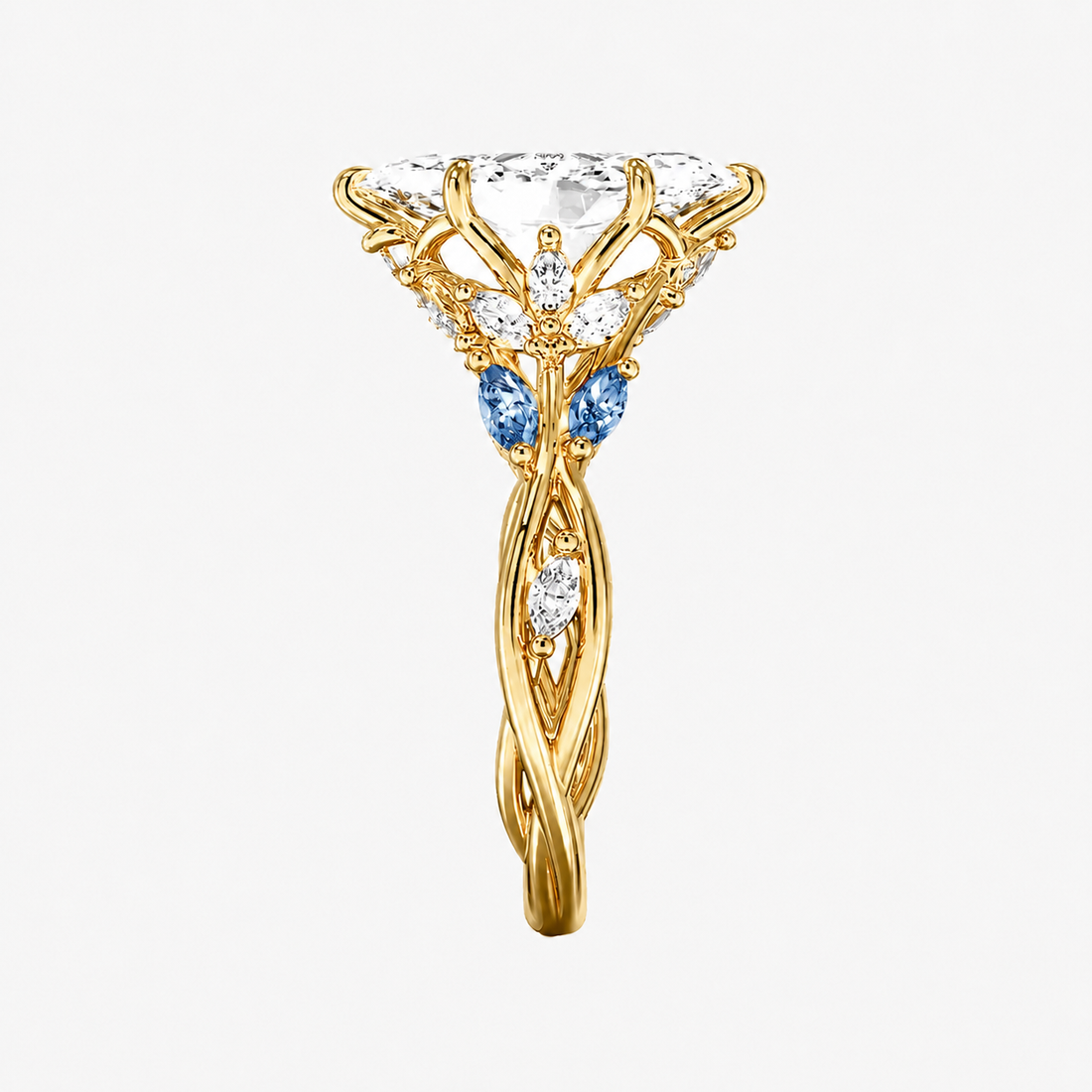 Florence 1.5 Carat Marquise Cut Solitaire Lab Grown Diamond Ring in 18K Yellow Gold - View 8