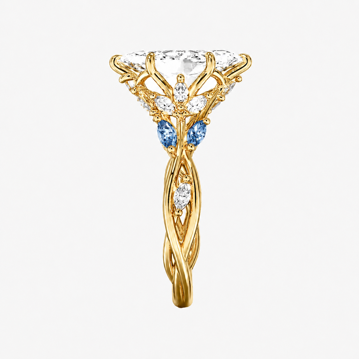 Florence 1.5 Carat Marquise Cut Solitaire Lab Grown Diamond Ring in 18K White Gold - View 24