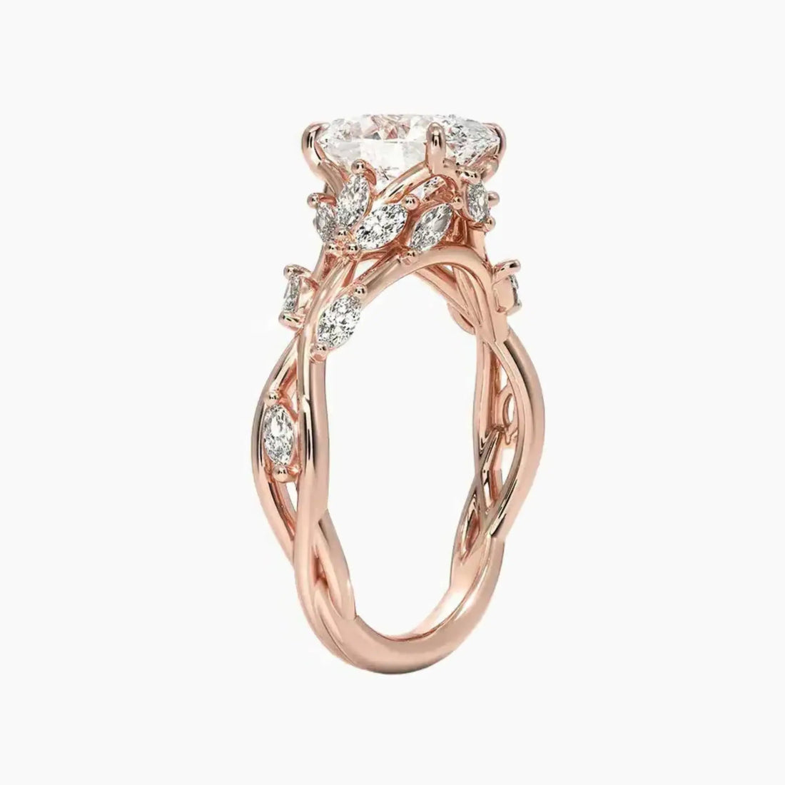 Florence 4.5 Carat Oval Cut Solitaire Lab Grown Diamond Ring in 18K White Gold - View 5