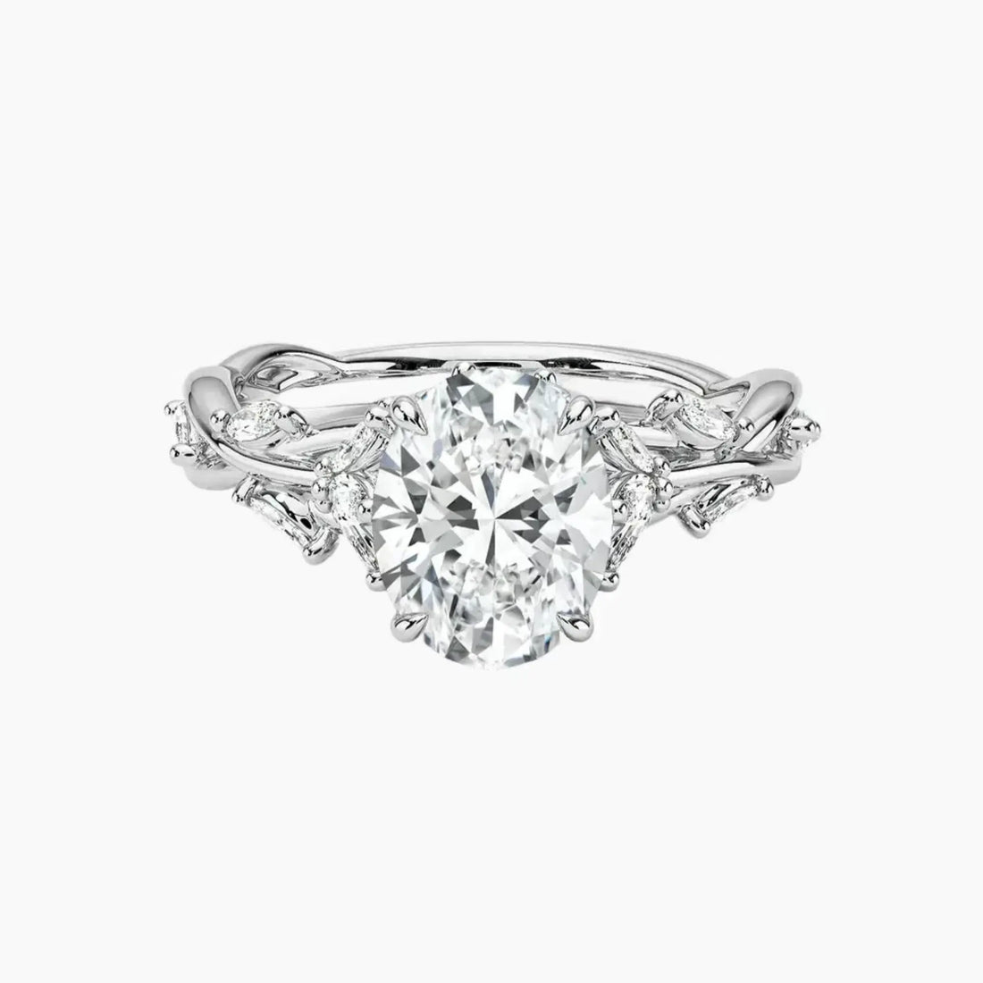 Florence 2 Carat Oval Cut Solitaire Lab Grown Diamond Ring in 10K Yellow Gold - View 4