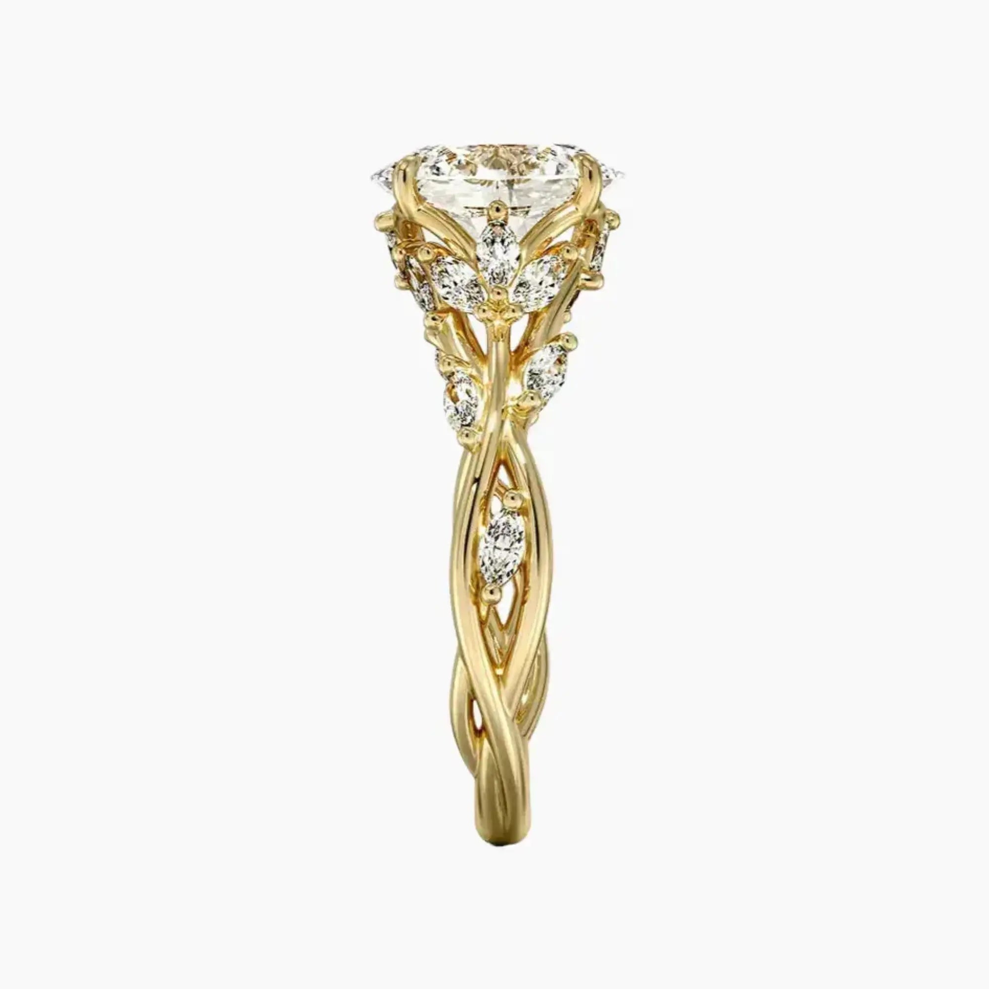 Florence 5 Carat Oval Cut Solitaire Lab Grown Diamond Ring in 10K White Gold - View 9