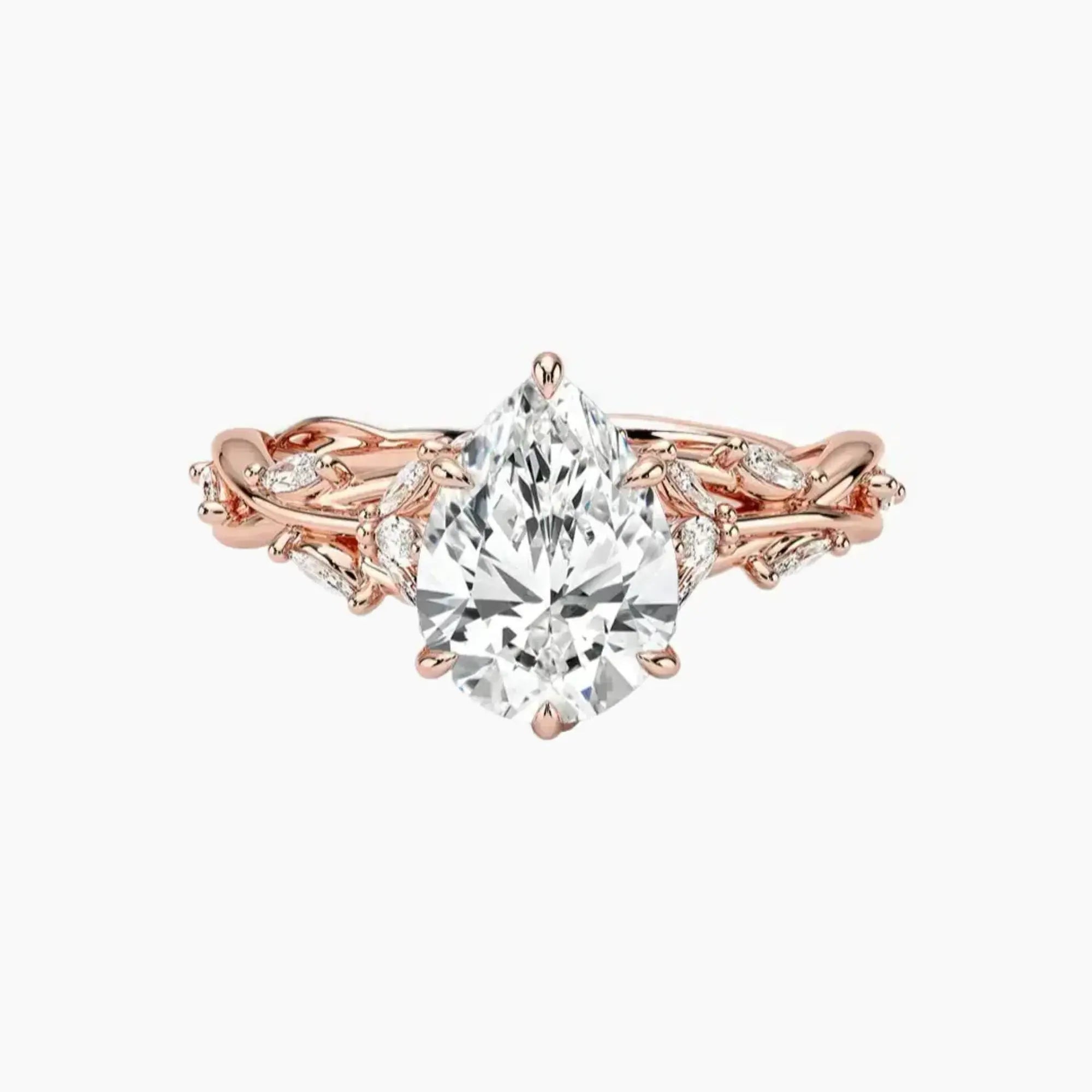 Florence 1.5 Carat Pear Cut Solitaire Lab Grown Diamond Ring in 14K Yellow Gold - View 7