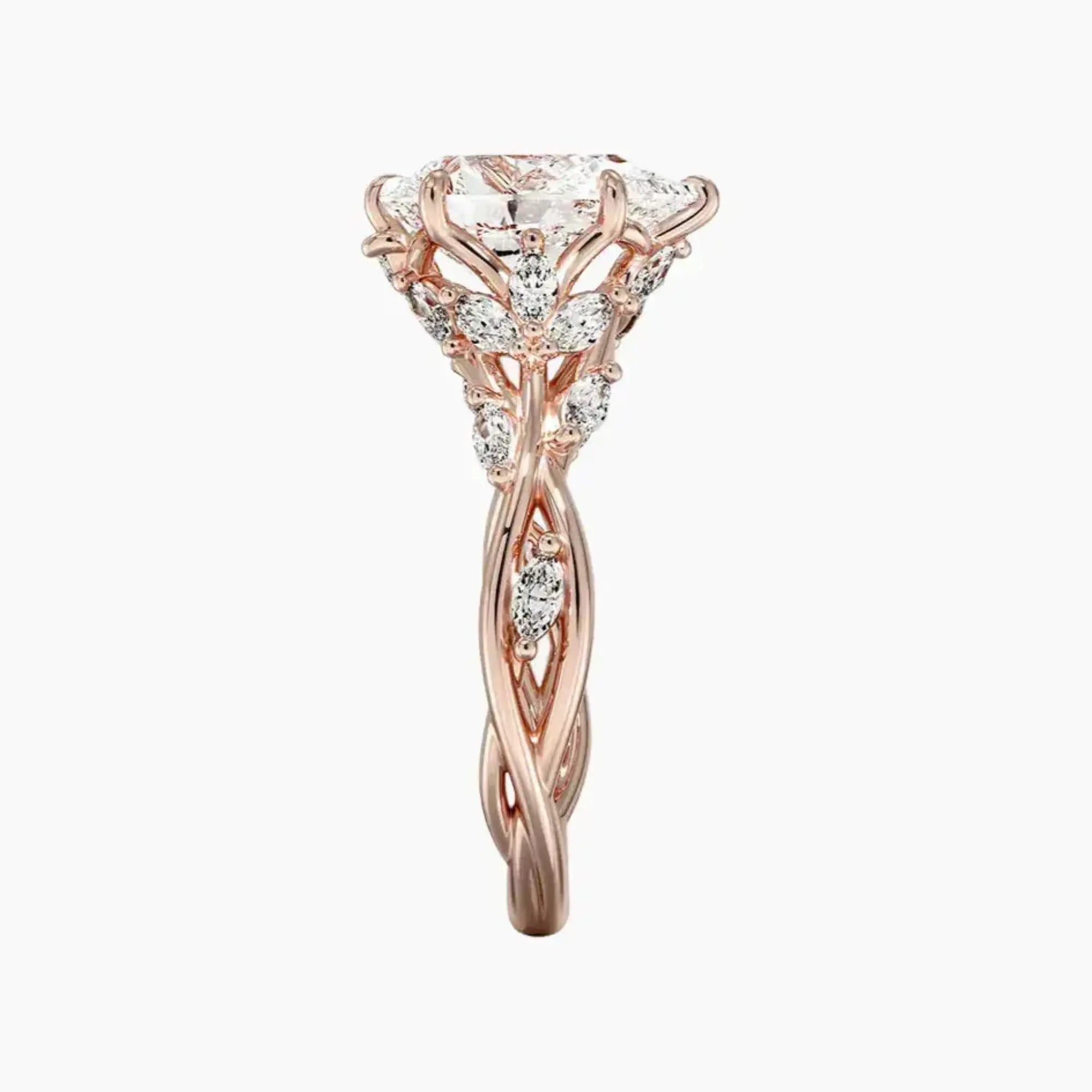 Florence 1 Carat Pear Cut Solitaire Lab Grown Diamond Ring in 10K White Gold - View 6