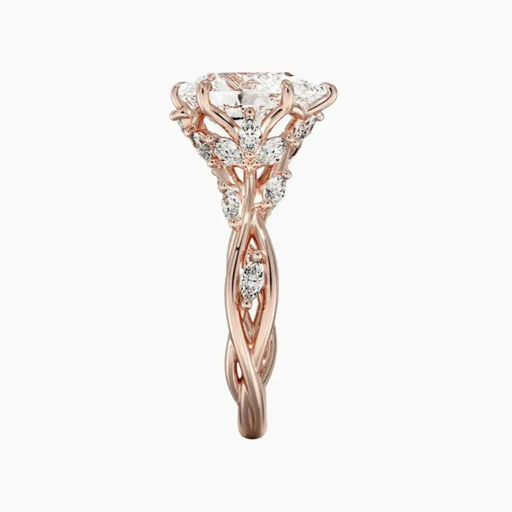 Florence 1.5 Carat Pear Cut Solitaire Lab Grown Diamond Ring in 14K Yellow Gold - View 9