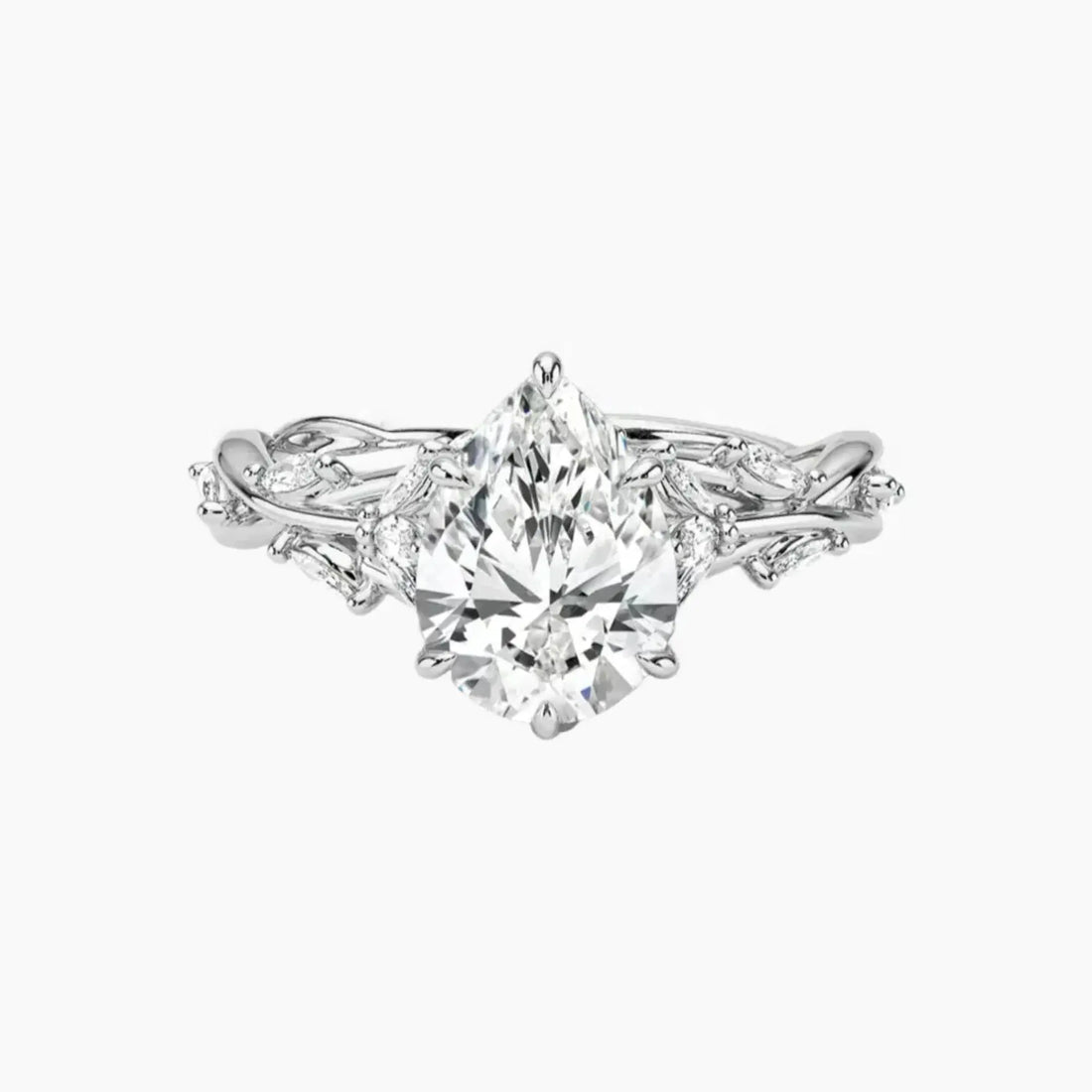 Florence 4.5 Carat Pear Cut Solitaire Lab Grown Diamond Ring in 14K Yellow Gold - View 4