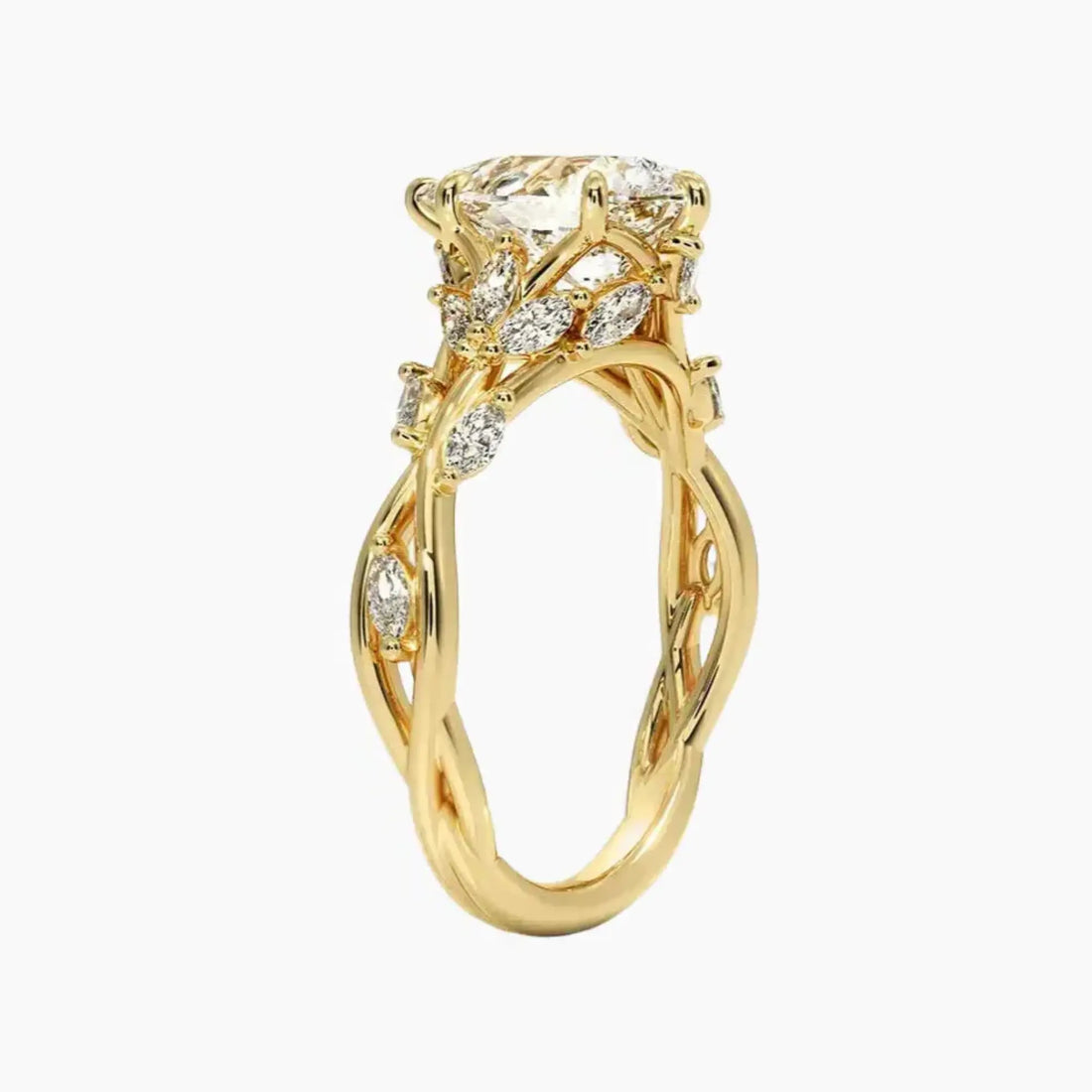 Florence 1 Carat Pear Cut Solitaire Lab Grown Diamond Ring in Platinum - View 8