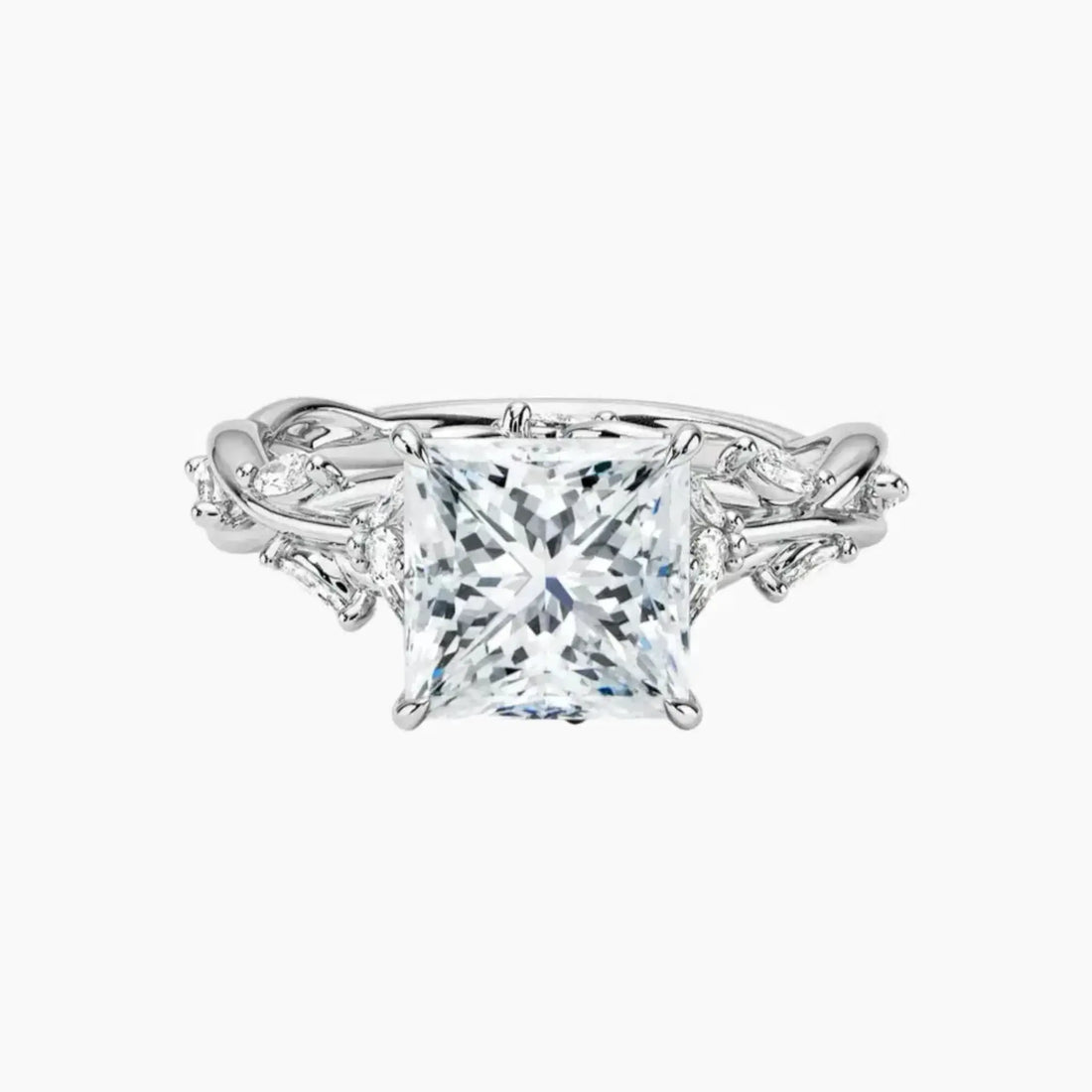 Florence 1 Carat Princess Cut Solitaire Lab Grown Diamond Ring in Silver