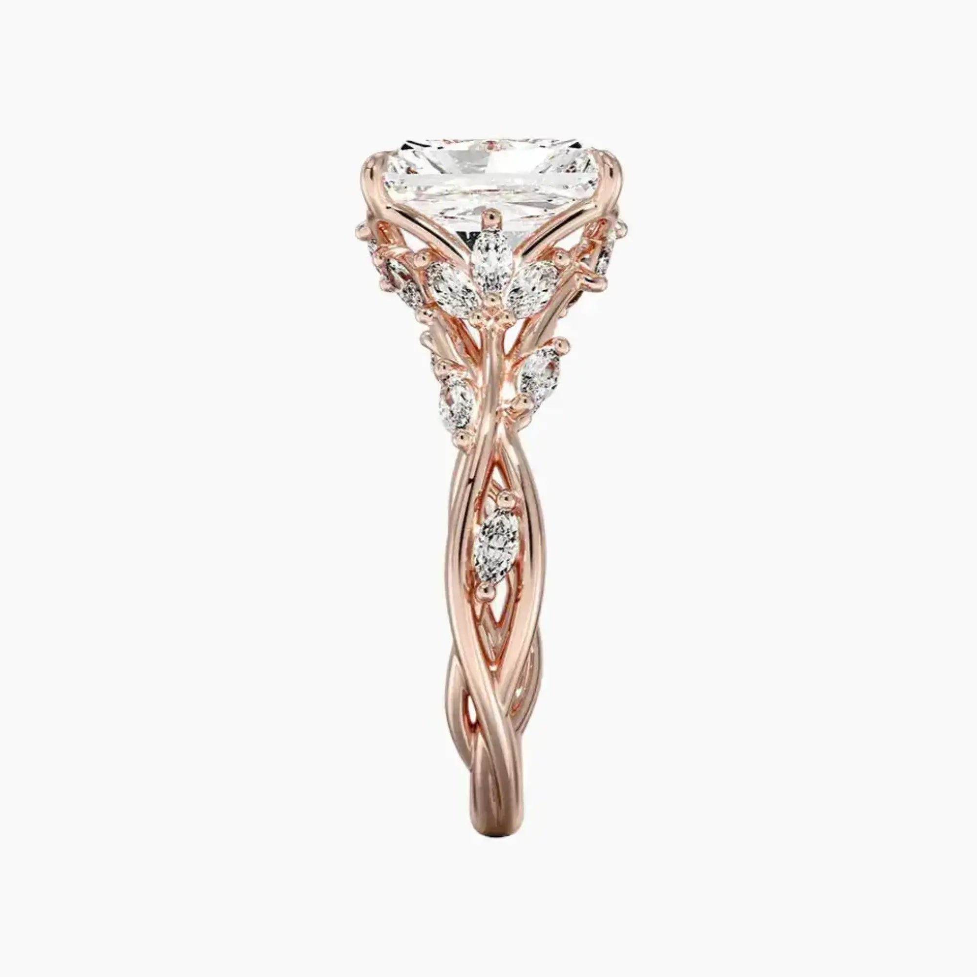 Florence 3.5 Carat Radiant Cut Solitaire Lab Grown Diamond Ring in Platinum - View 6