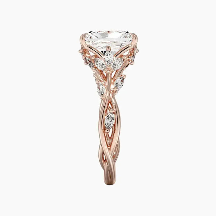 Florence 3 Carat Radiant Cut Solitaire Lab Grown Diamond Ring in 14K Yellow Gold - View 9