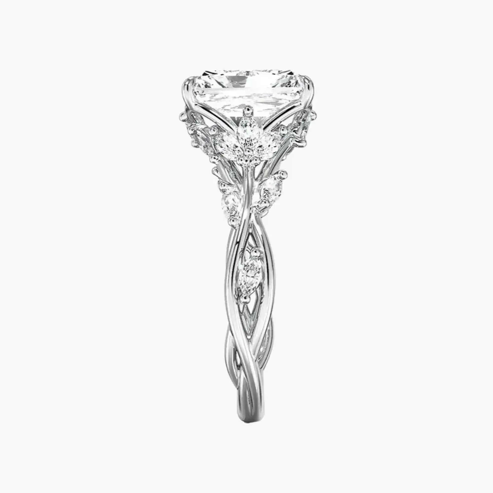 Florence 5 Carat Radiant Cut Solitaire Lab Grown Diamond Ring in 14K Yellow Gold - View 6