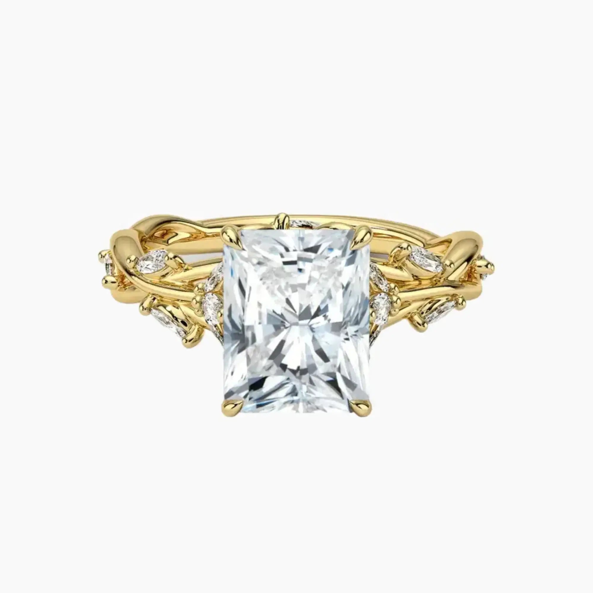 Florence 1.5 Carat Radiant Cut Solitaire Lab Grown Diamond Ring in 10K White Gold - View 7