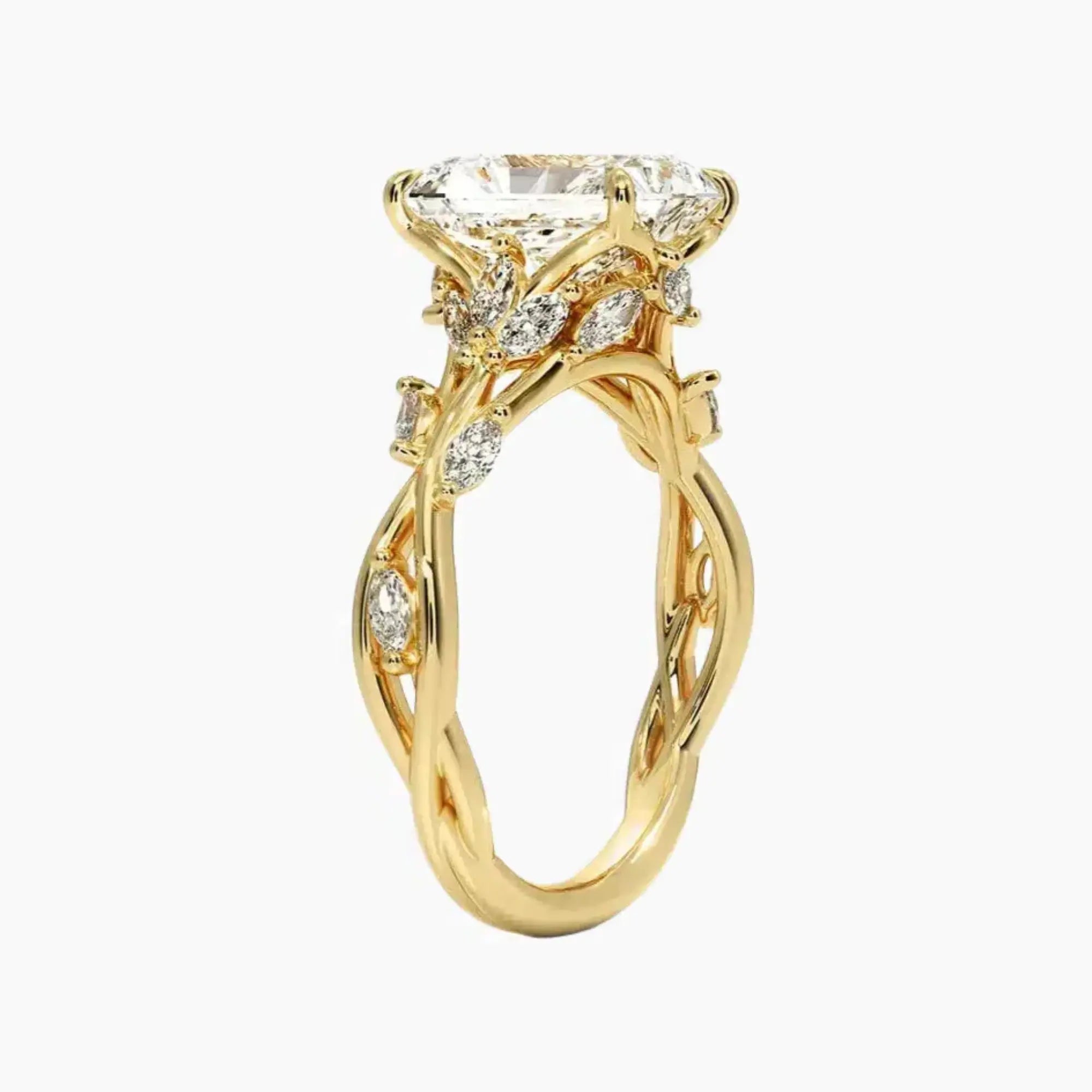 Florence 1.5 Carat Radiant Cut Solitaire Lab Grown Diamond Ring in 10K Rose Gold - View 8
