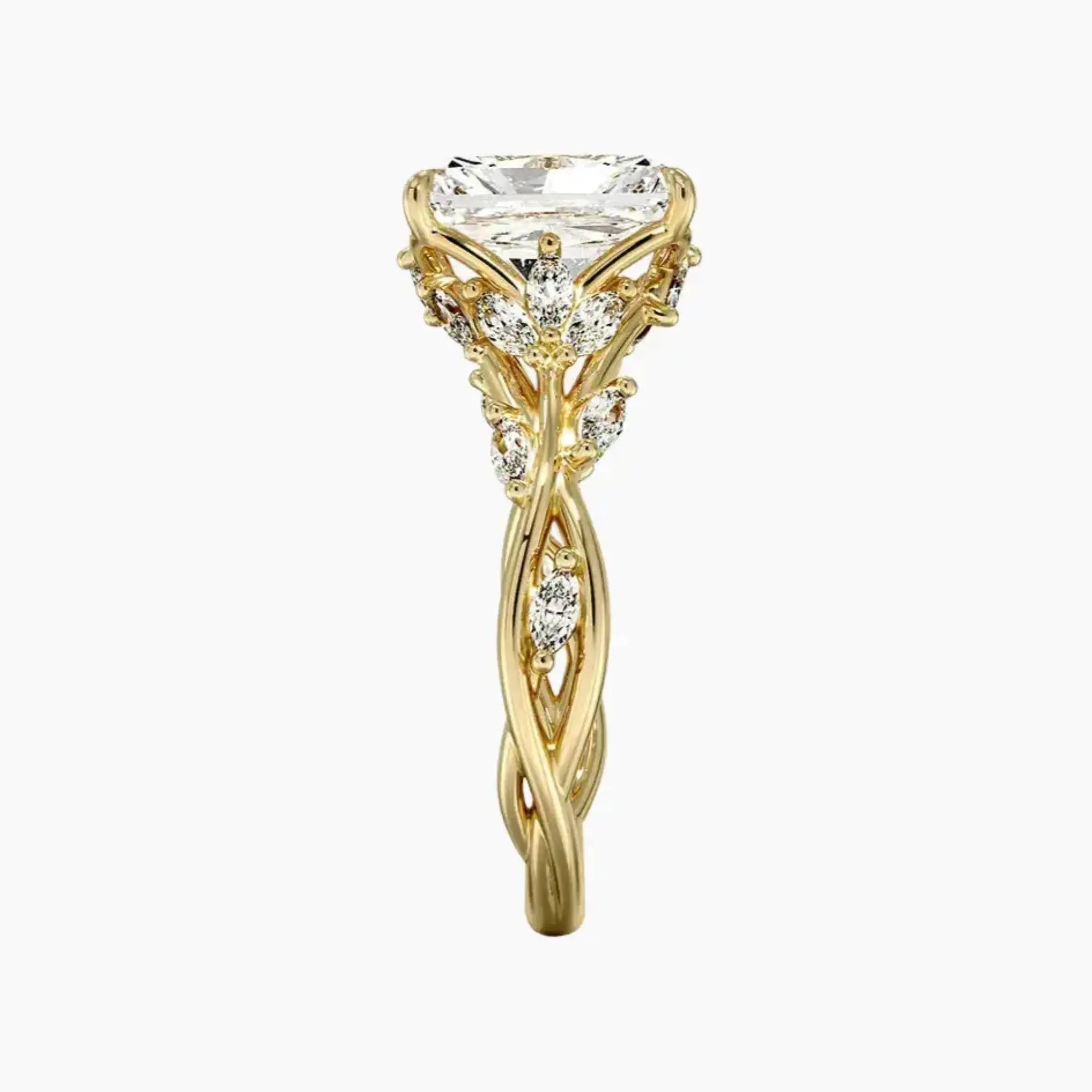 Florence 1.5 Carat Radiant Cut Solitaire Lab Grown Diamond Ring in 14K White Gold - View 9