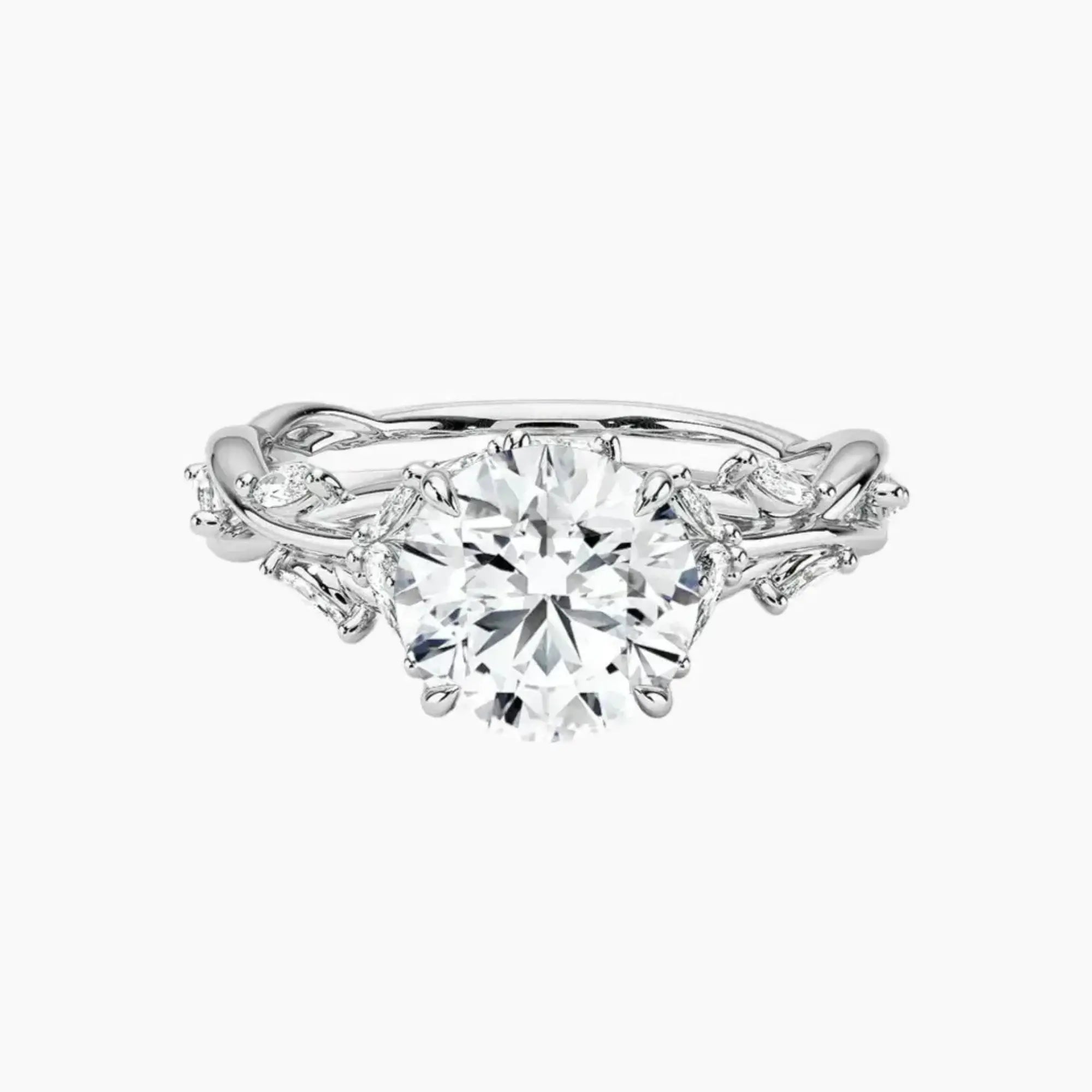 Florence 4.5 Carat Round Cut Solitaire Lab Grown Diamond Ring in 18K Rose Gold - View 4