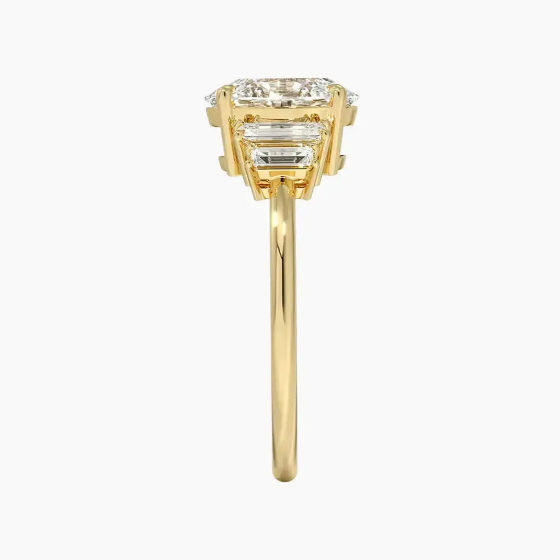 Nerine Five Stone Oval Designer 1.5 Carat Lab Grown Diamond Engagement Ring in 18K Rose Gold
