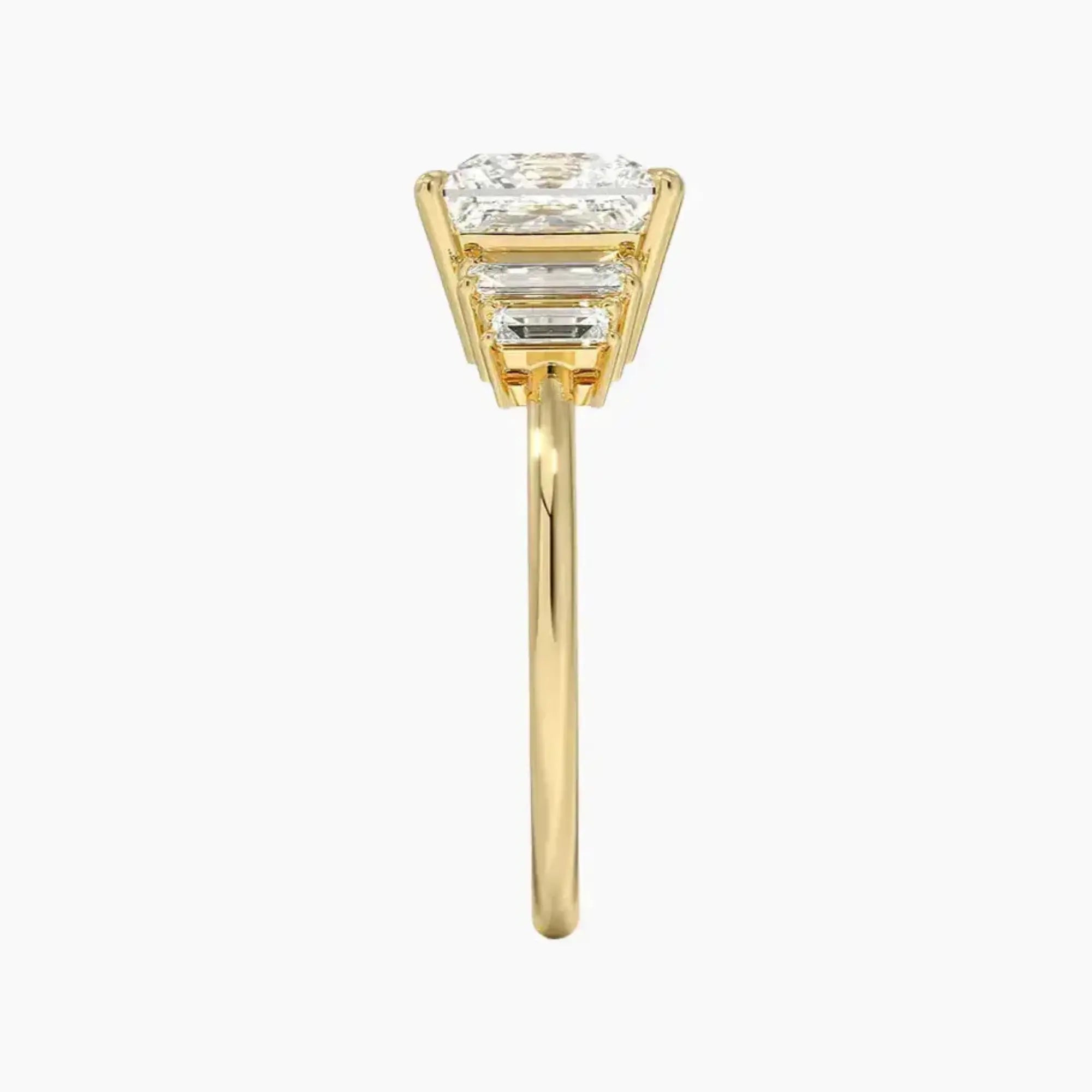 Nerine Five Stone Princess Designer 1.5 Carat Lab Grown Diamond Engagement Ring in 14K Rose Gold
