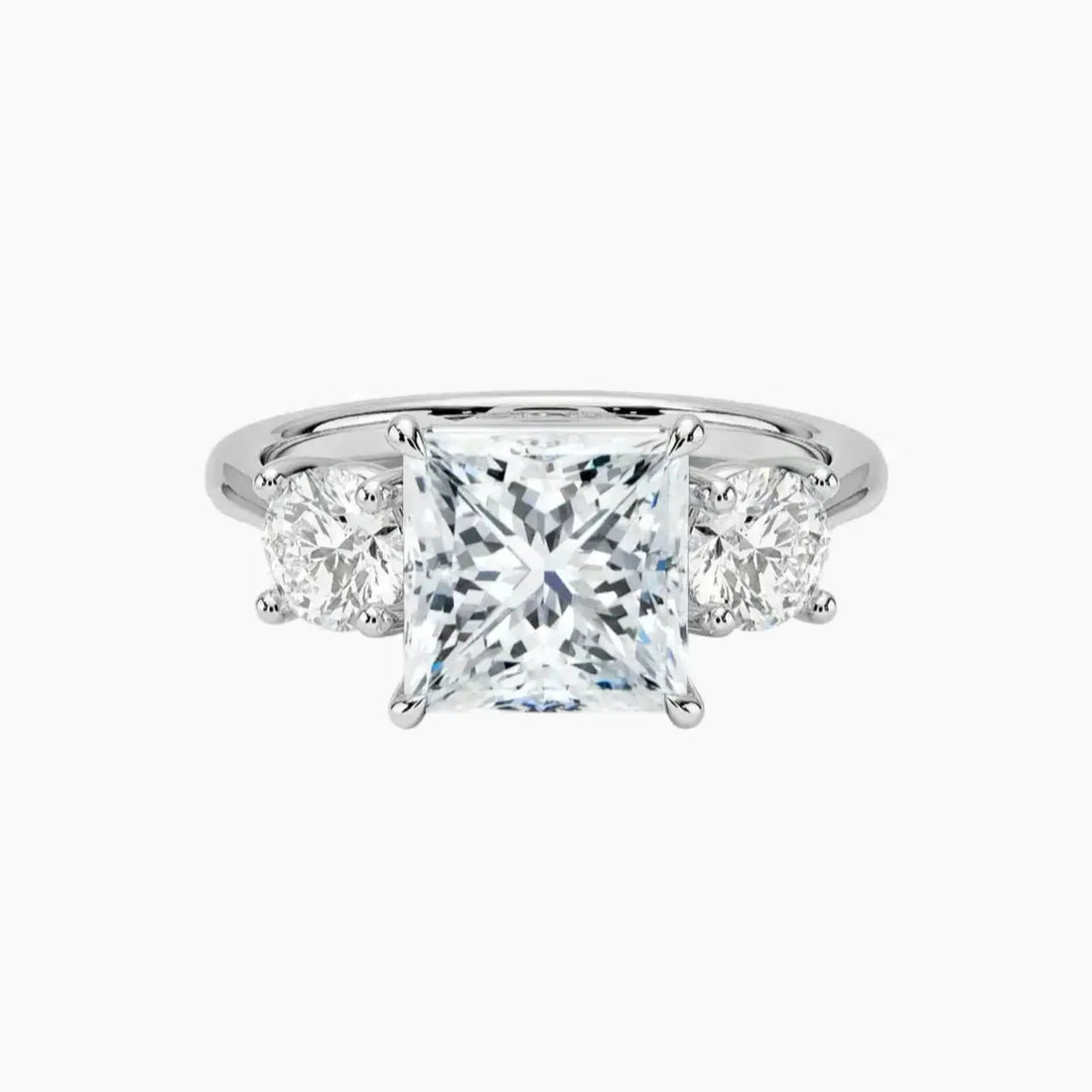 Seraphina Princess Three Stone 1.5 Carat Lab Grown Diamond Engagement Ring in 18K Rose Gold