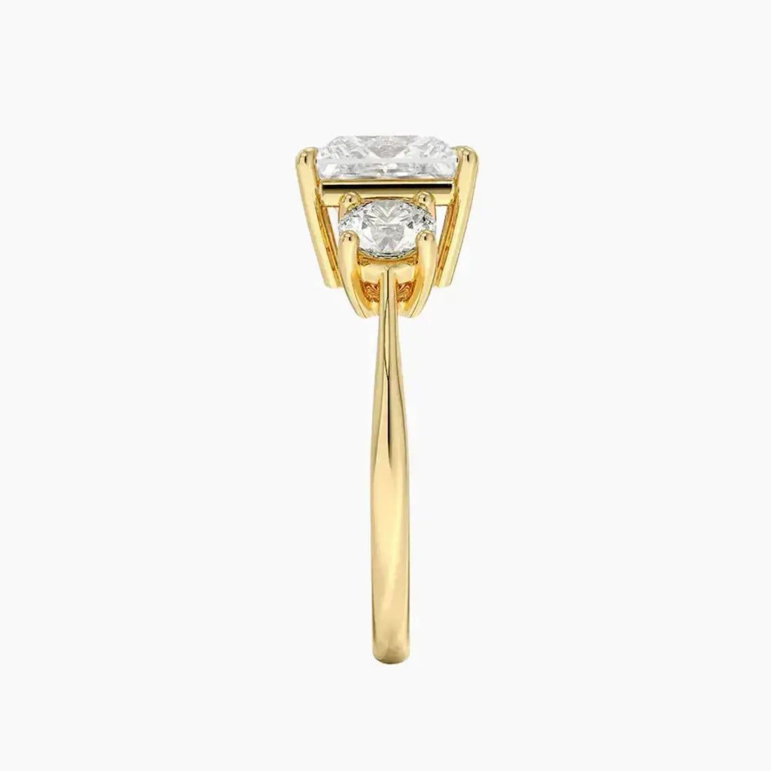Seraphina Princess Three Stone 1.5 Carat Lab Grown Diamond Engagement Ring in 18K Rose Gold