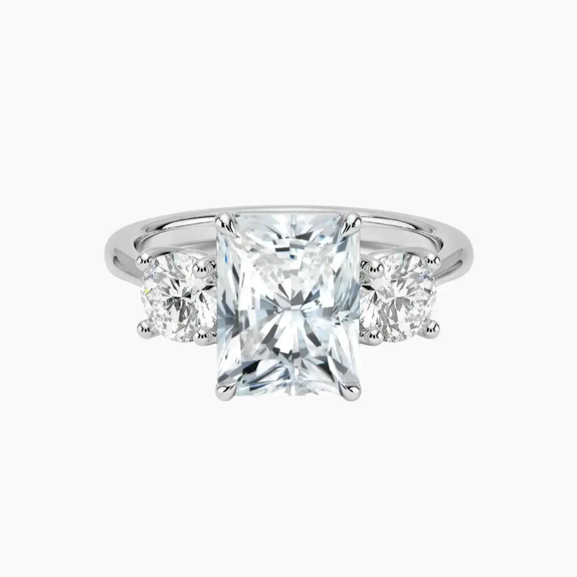 Seraphina Radiant Three Stone 1.5 Carat Lab Grown Diamond Engagement Ring in 14K Rose Gold