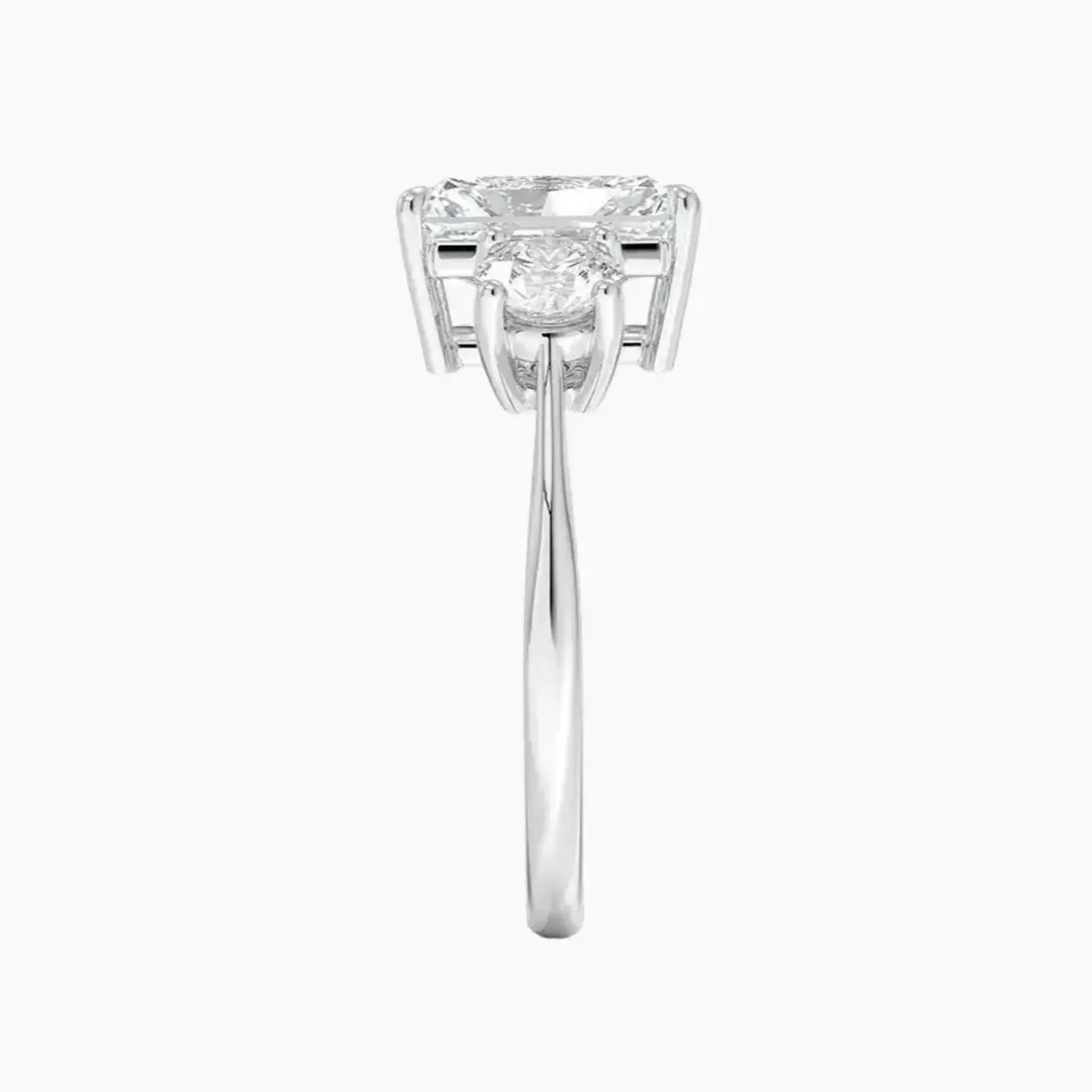 Seraphina Radiant Three Stone 1.5 Carat Lab Grown Diamond Engagement Ring in 14K Rose Gold