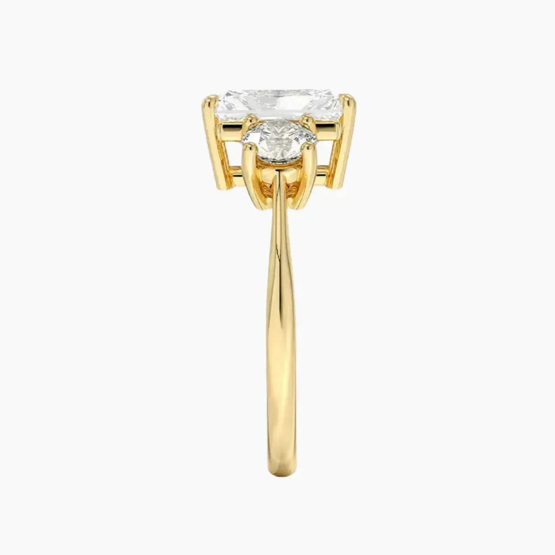 Seraphina Radiant Three Stone 1.5 Carat Lab Grown Diamond Engagement Ring in 14K Rose Gold