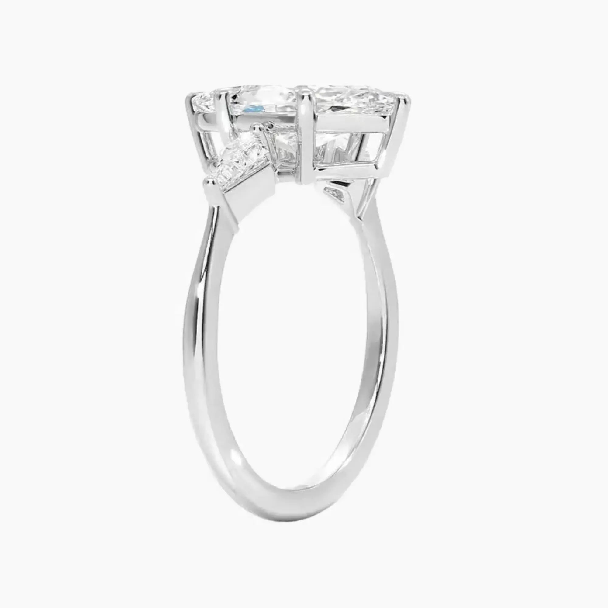 Isolde Marquise Three Stone 1.5 Carat Lab Grown Diamond Engagement Ring in 18K Rose Gold