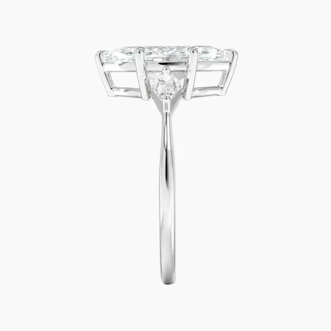 Isolde Marquise Three Stone 1.5 Carat Lab Grown Diamond Engagement Ring in 18K Rose Gold