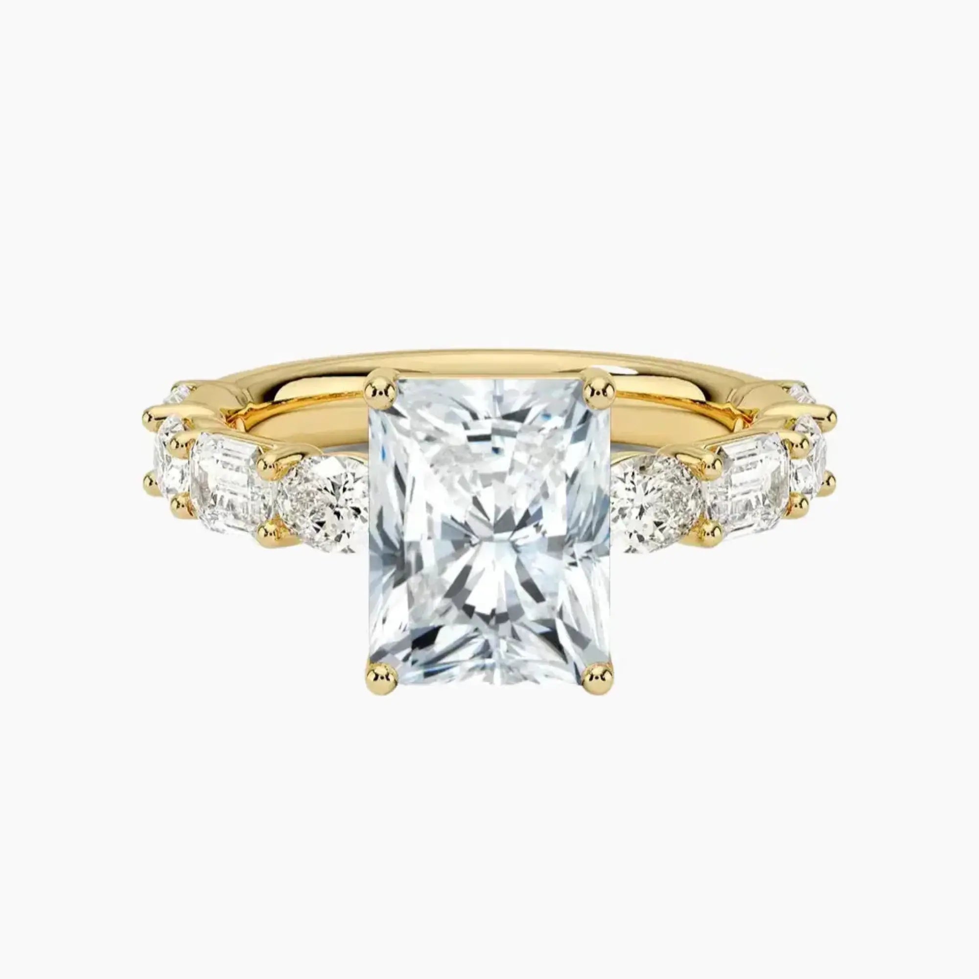 Ariadne Radiant Designer 1.5 Carat Lab Grown Diamond Engagement Ring in 18K Rose Gold