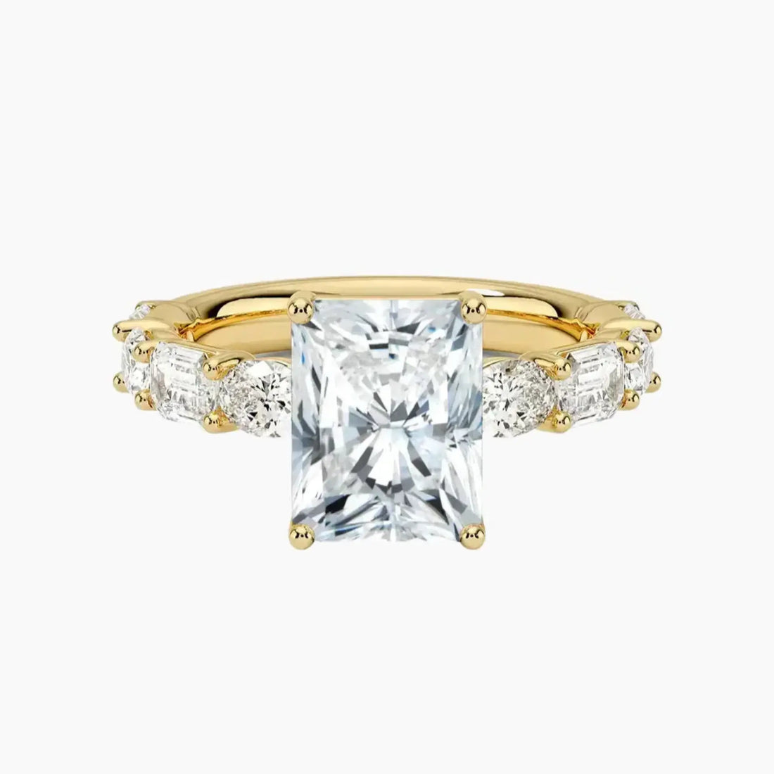 Ariadne Radiant Designer 1.5 Carat Lab Grown Diamond Engagement Ring in 18K Rose Gold