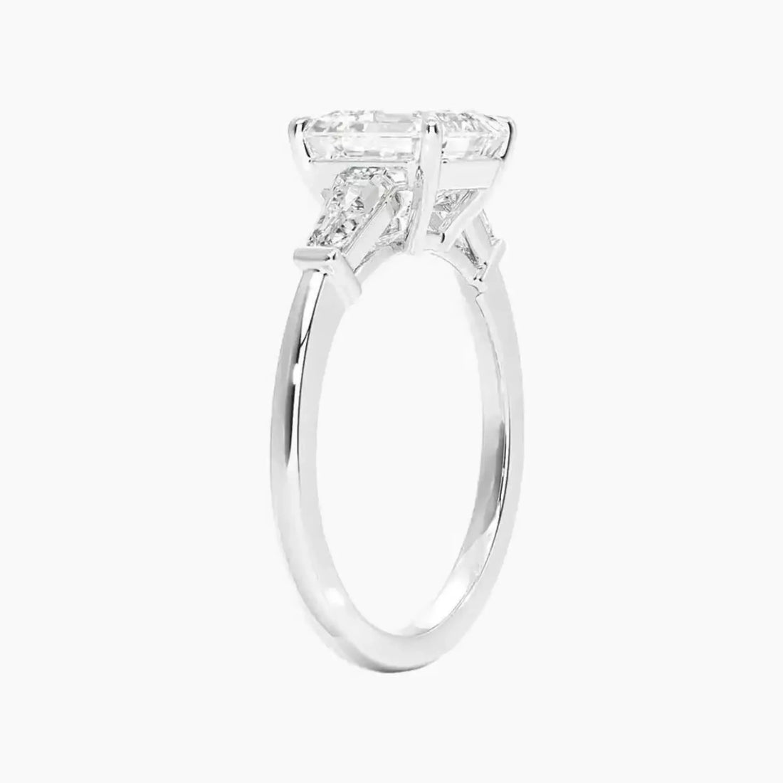 Nyx Asscher Three Stone 1.5 Carat Lab Grown Diamond Engagement Ring in 18K Rose Gold