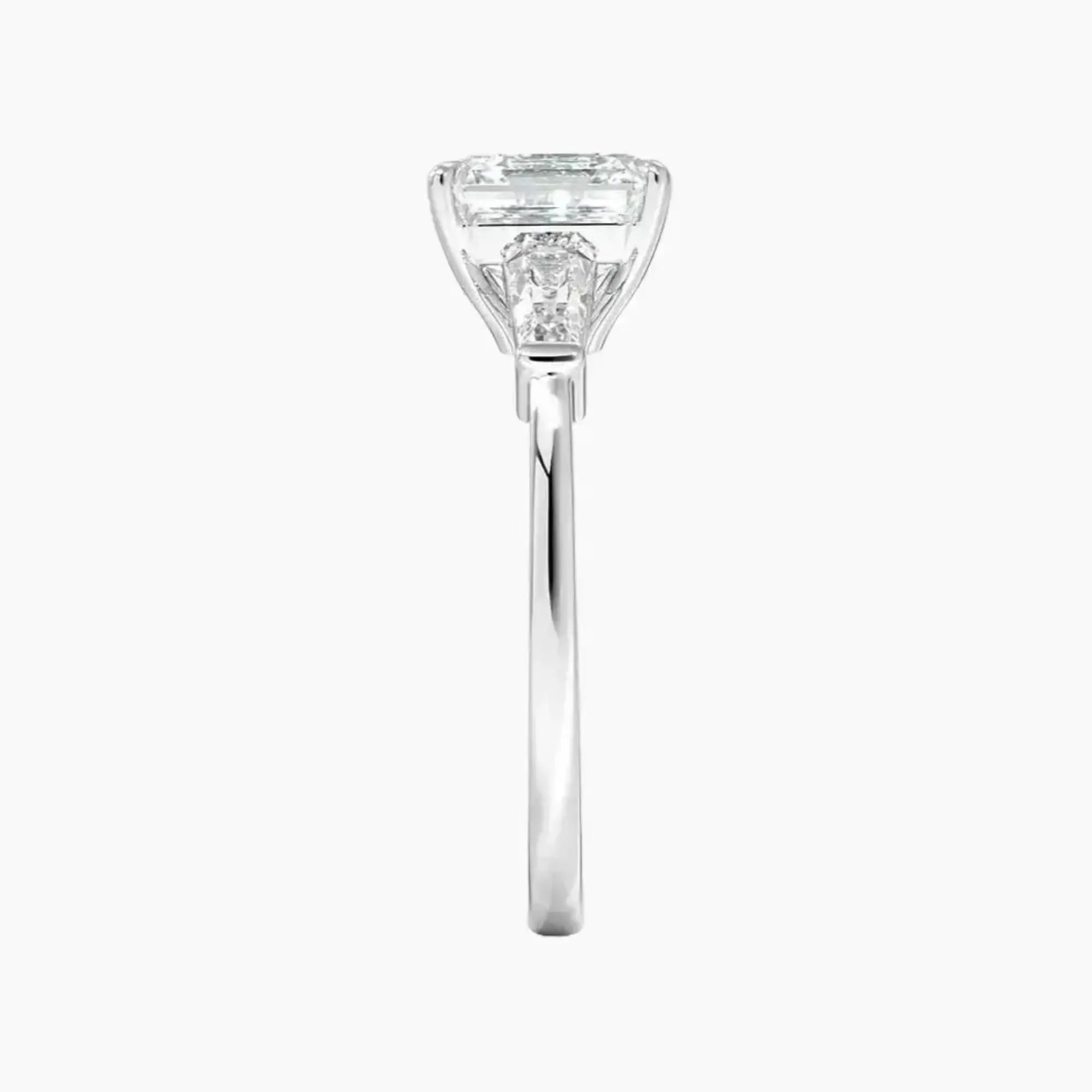 Nyx Asscher Three Stone 1.5 Carat Lab Grown Diamond Engagement Ring in 18K Rose Gold