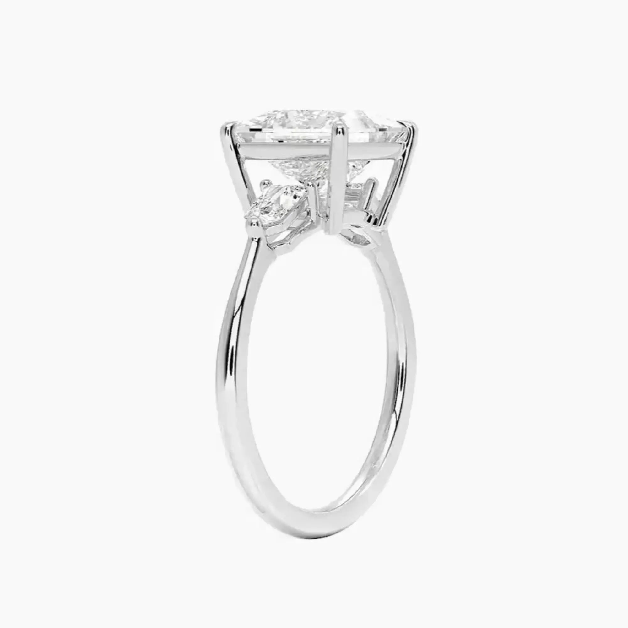 Thalassa Princess Three Stone 1.5 Carat Lab Grown Diamond Engagement Ring in 14K Rose Gold