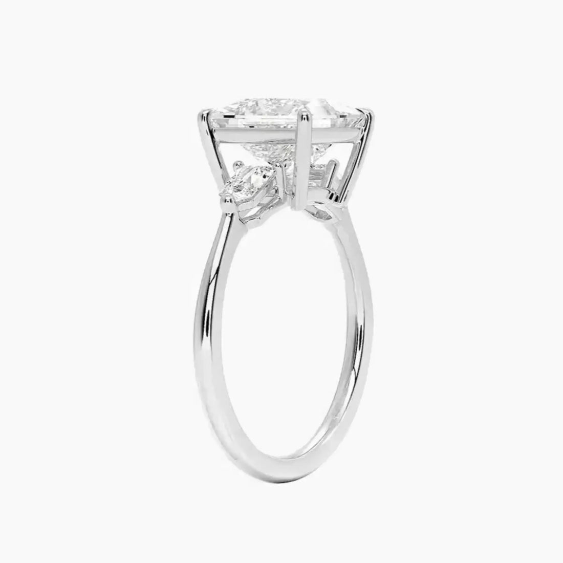 Thalassa Princess Three Stone 1.5 Carat Lab Grown Diamond Engagement Ring in 14K Rose Gold