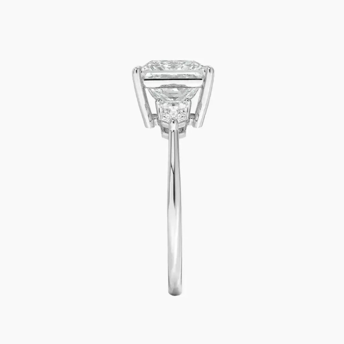 Thalassa Princess Three Stone 1.5 Carat Lab Grown Diamond Engagement Ring in 14K Rose Gold