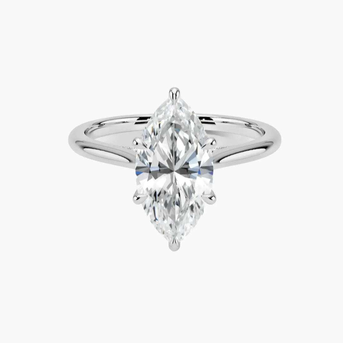 Genevieve Solitaire 4.5 Carat Marquise Cut Solitaire Lab Grown Diamond Ring in 10K Yellow Gold - View 4