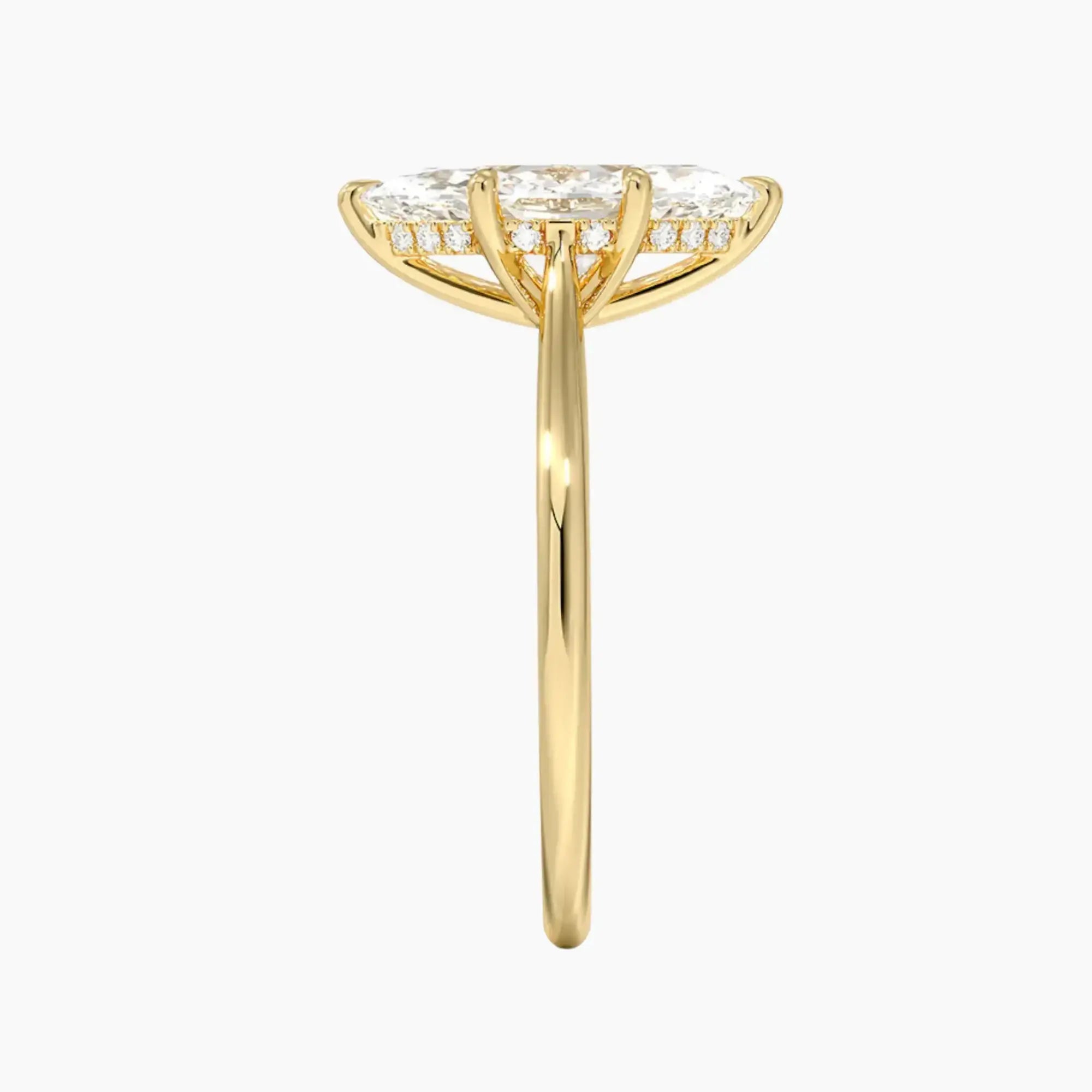 Genevieve Solitaire 5 Carat Marquise Cut Solitaire Lab Grown Diamond Ring in 14K White Gold - View 9