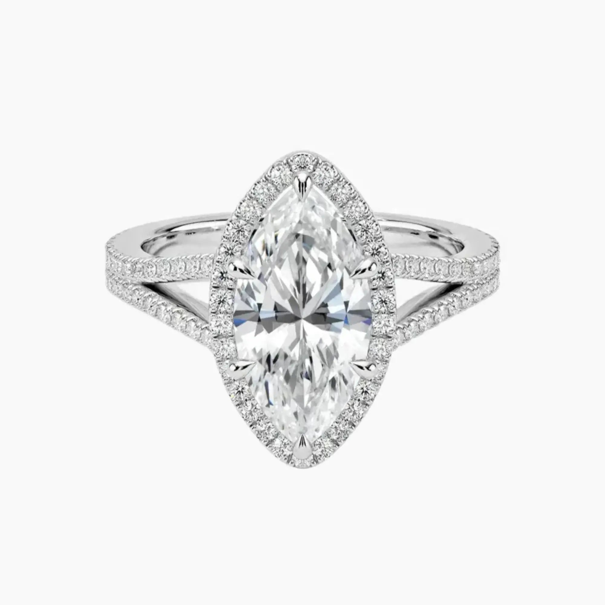 Zephyrine Marquise Designer 1.5 Carat Lab Grown Diamond Engagement Ring in 14K Rose Gold