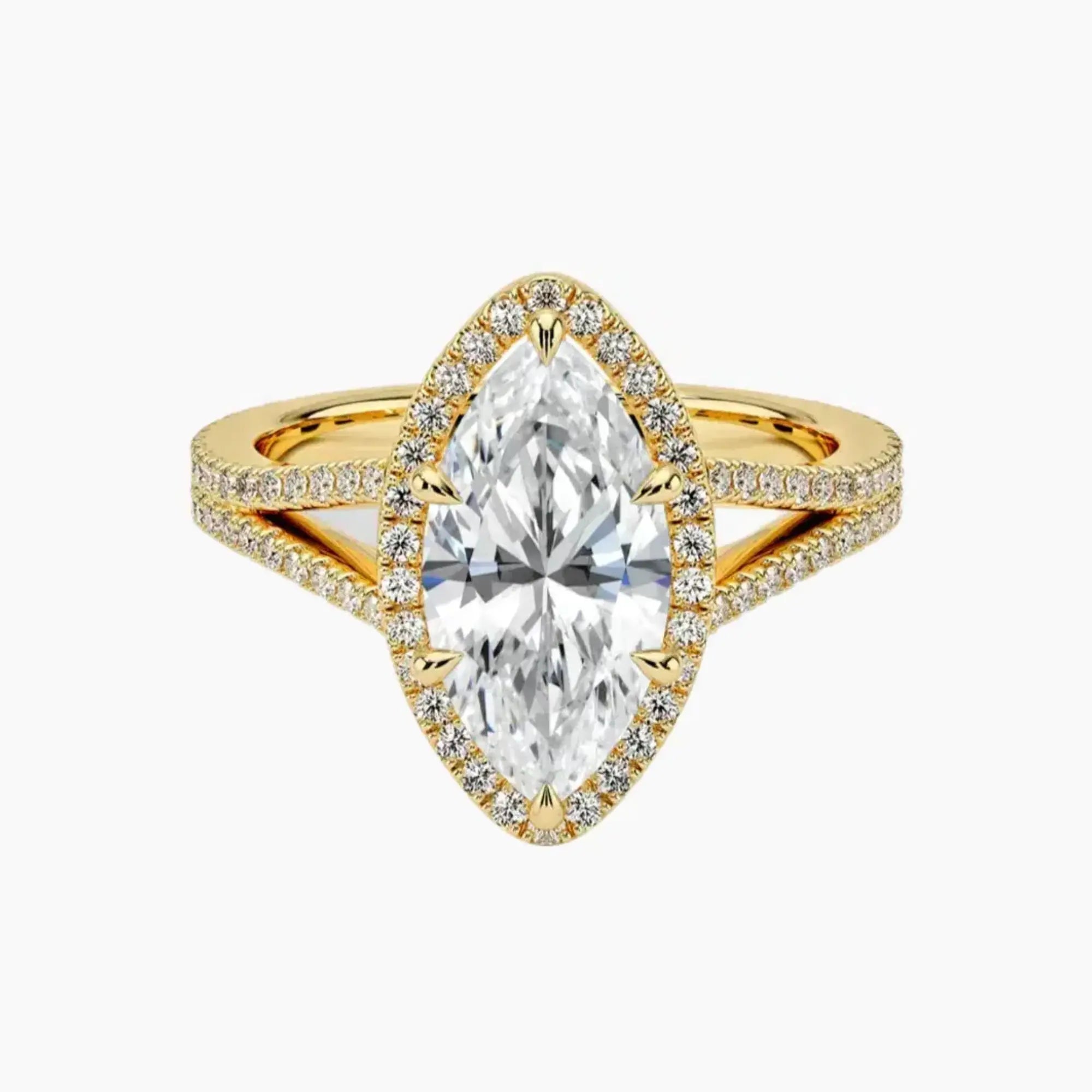 Zephyrine Marquise Designer 1.5 Carat Lab Grown Diamond Engagement Ring in 14K Rose Gold
