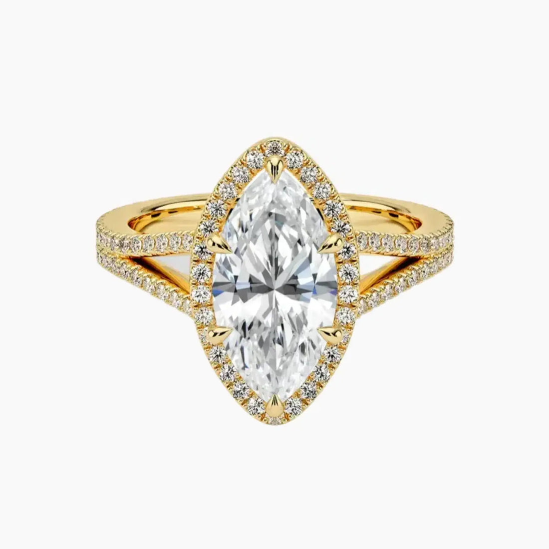 Zephyrine Marquise Designer 1.5 Carat Lab Grown Diamond Engagement Ring in 14K Rose Gold