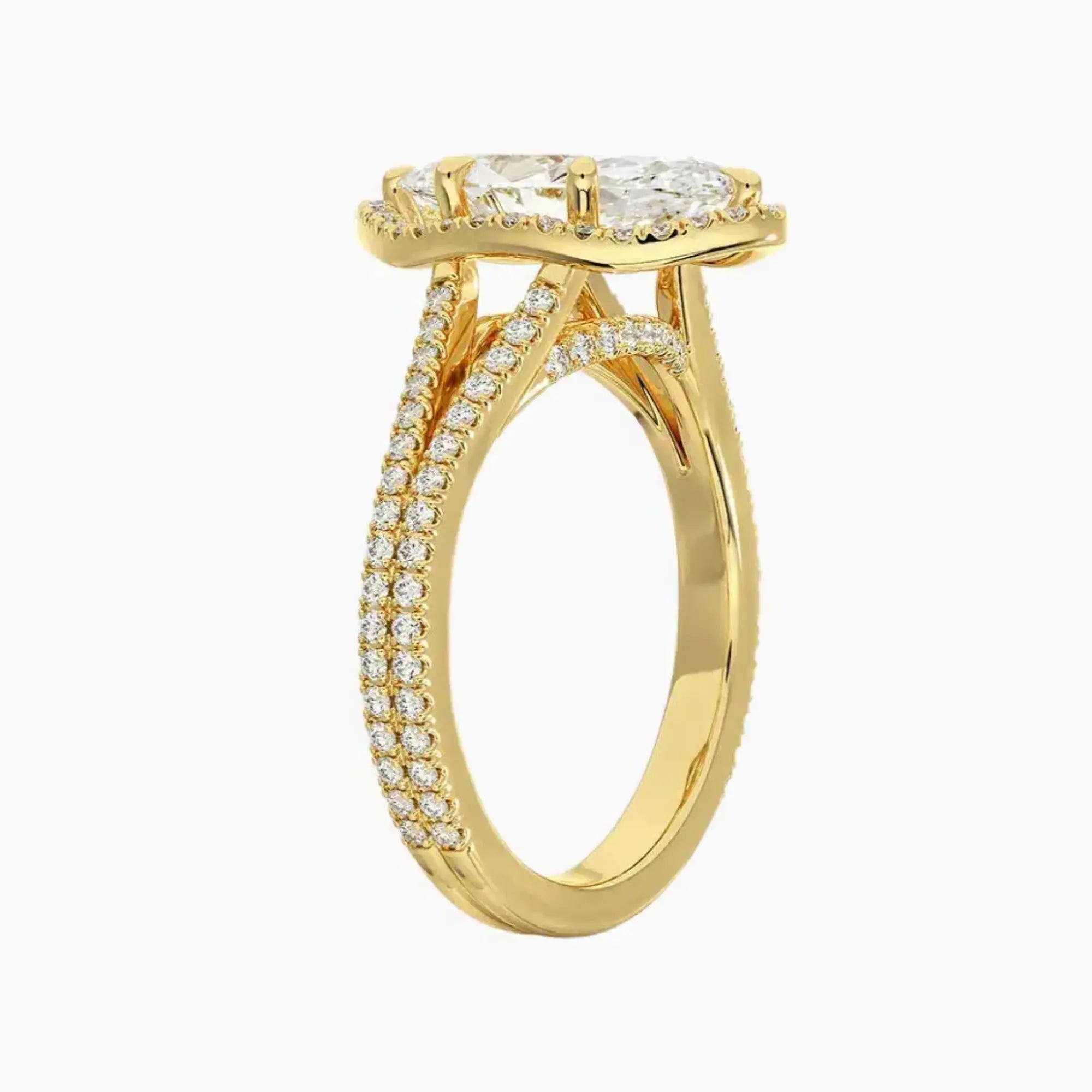 Zephyrine Marquise Designer 1.5 Carat Lab Grown Diamond Engagement Ring in 14K Rose Gold