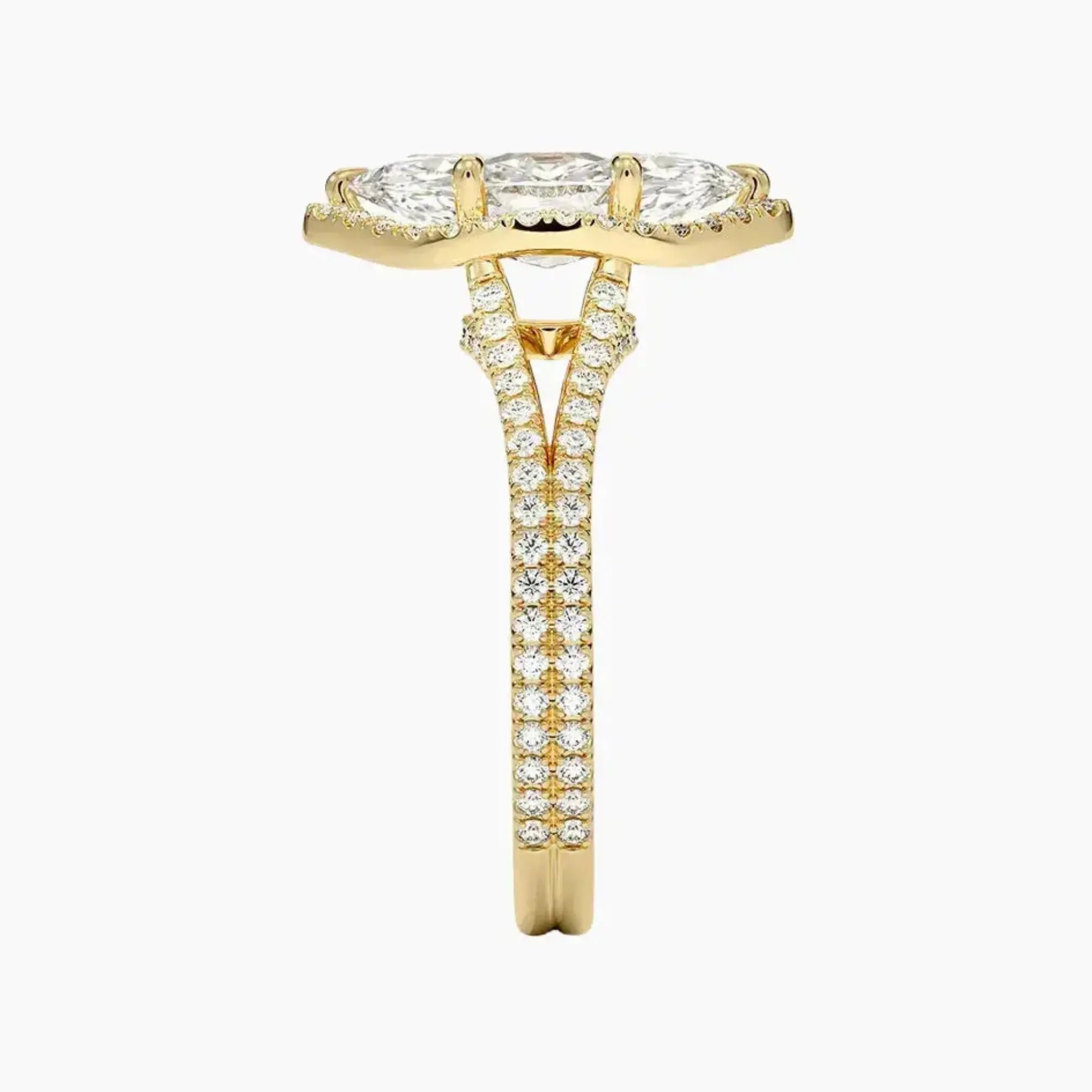 Zephyrine Marquise Designer 1.5 Carat Lab Grown Diamond Engagement Ring in 14K Rose Gold