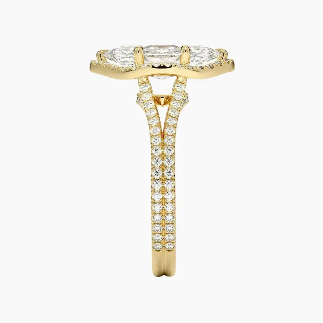 Zephyrine Marquise Designer 1.5 Carat Lab Grown Diamond Engagement Ring in 14K Rose Gold