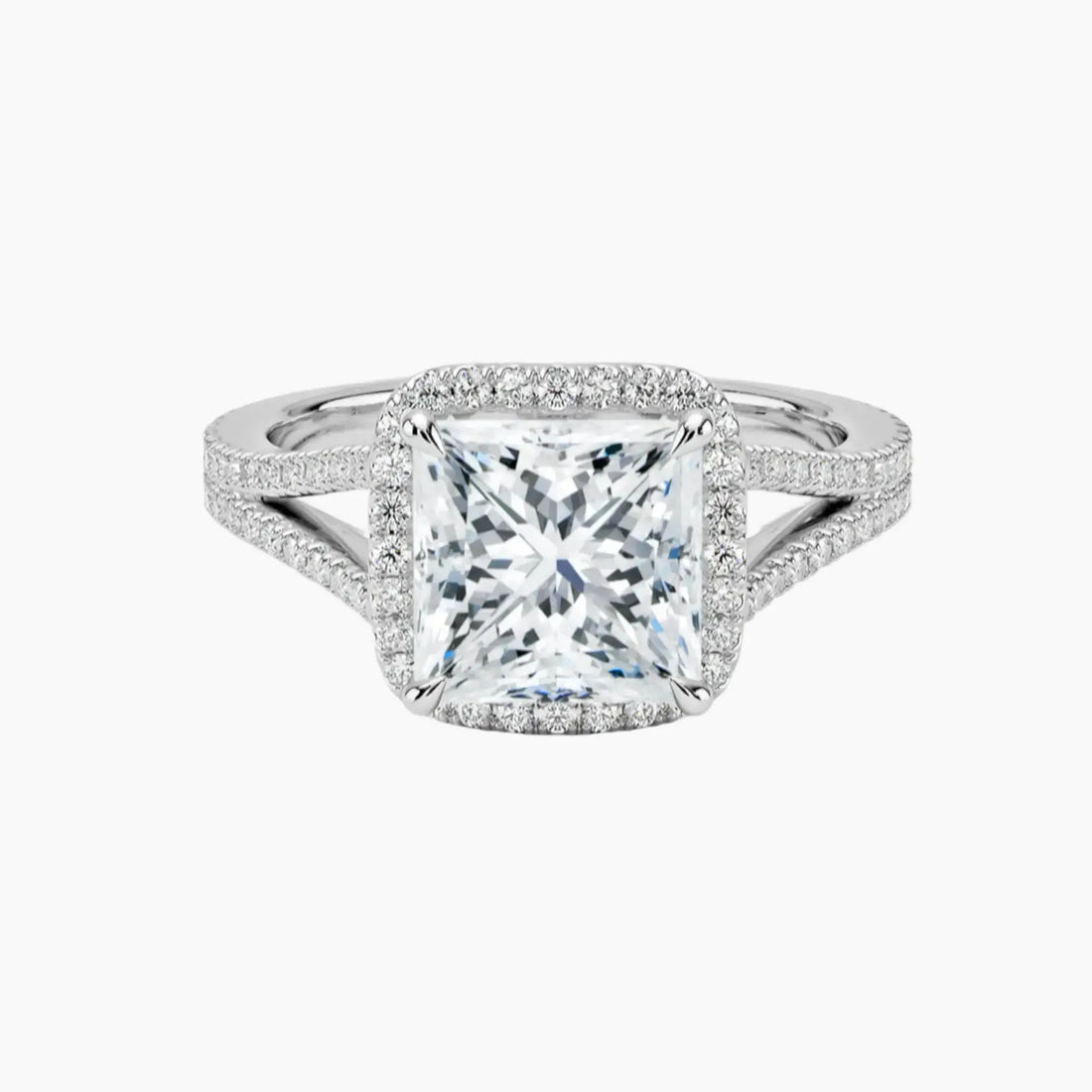 Zephyrine Princess Designer 1.5 Carat Lab Grown Diamond Engagement Ring in 18K Rose Gold
